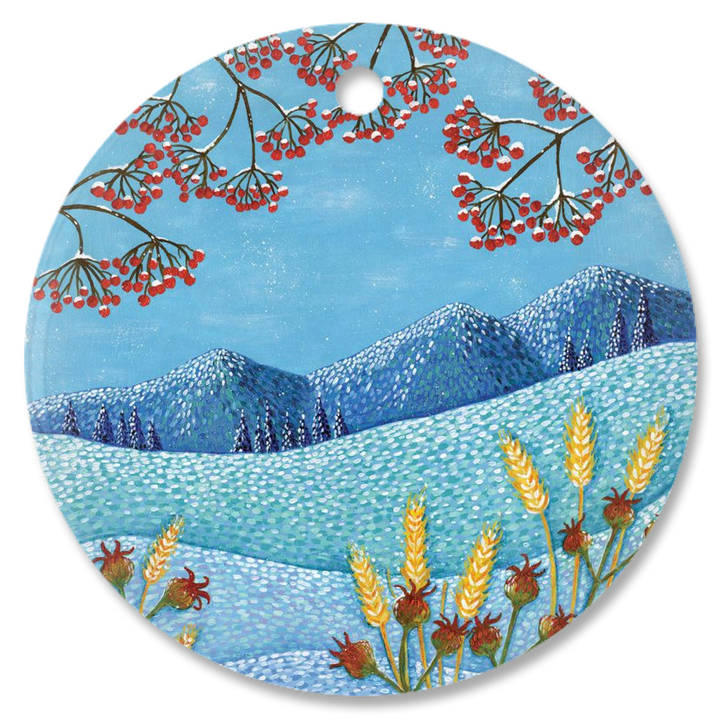 Winter Colors - Porcelain Ornaments