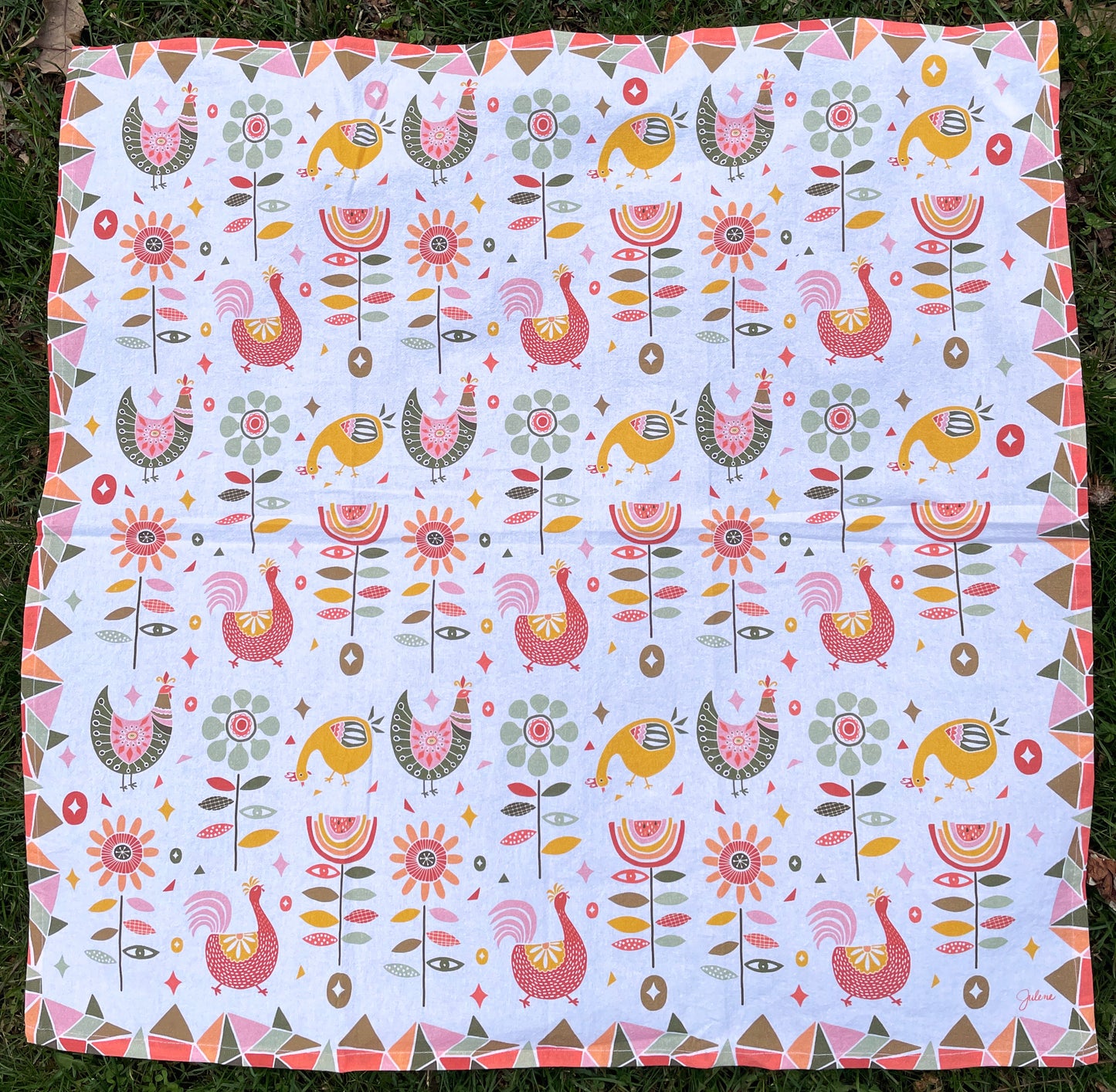 Happy Chickens Tea Towels