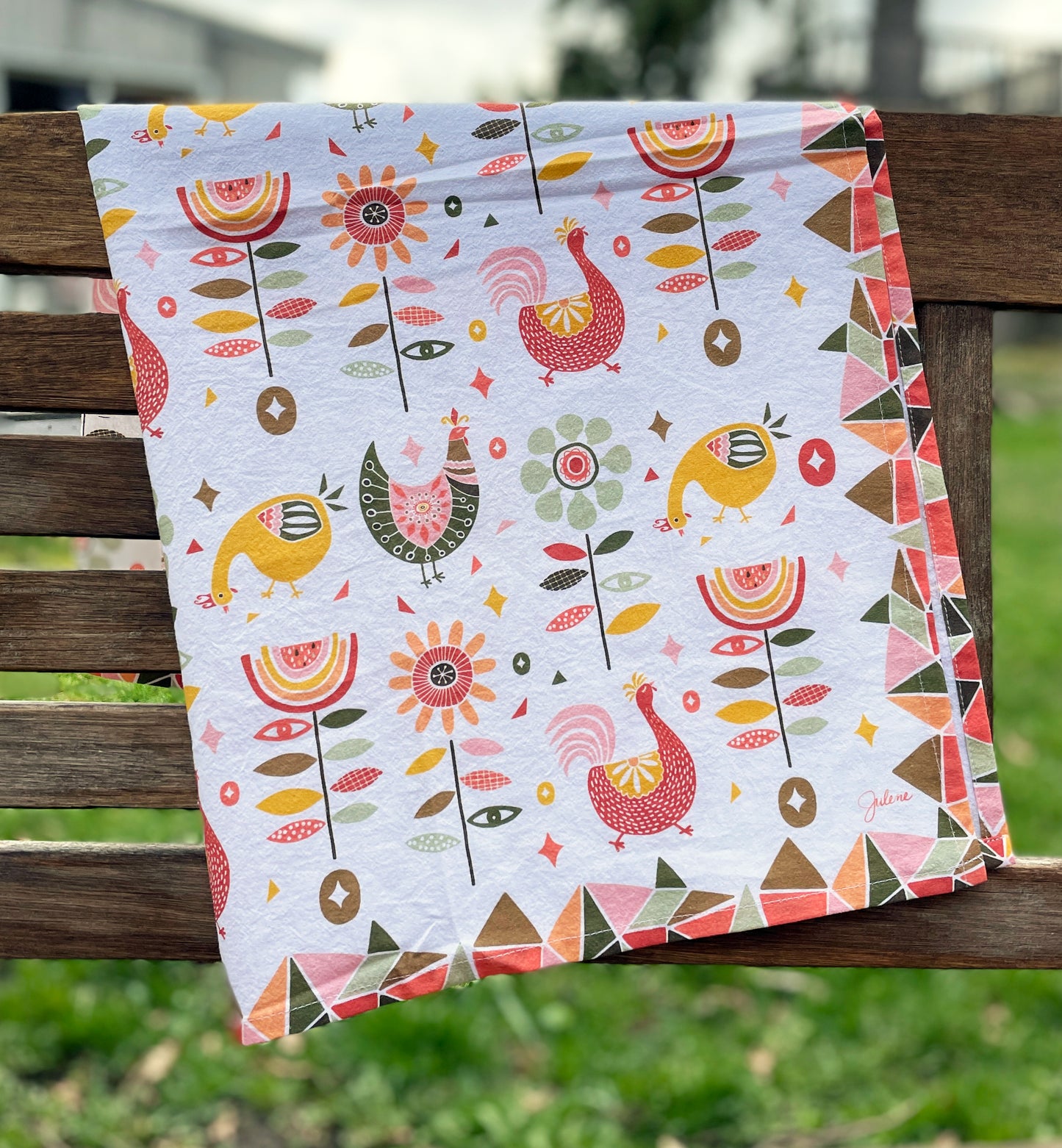 Happy Chickens Tea Towels