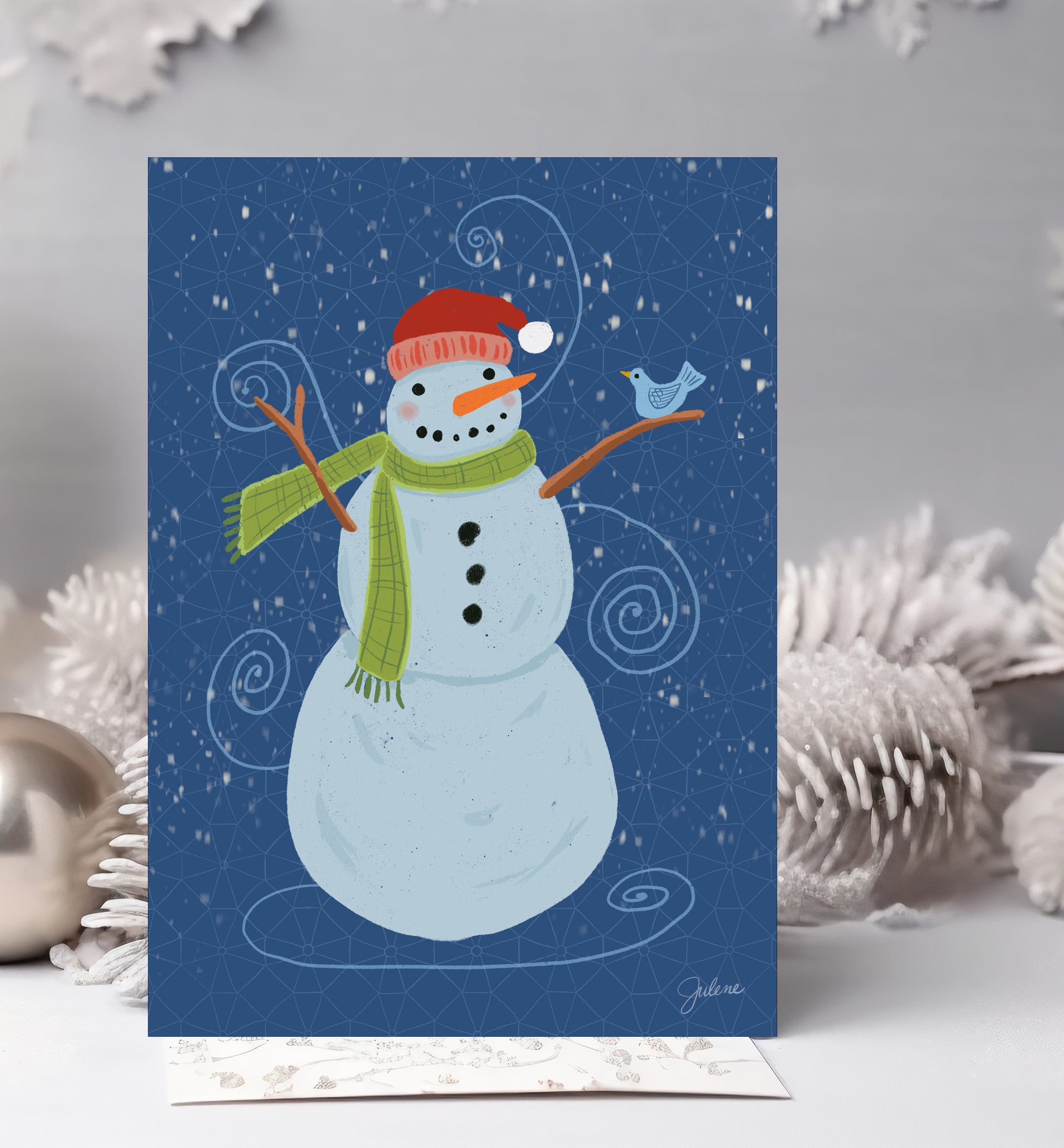 Let is snow holiday greeting card Julene Ewert Let is snow holiday greeting card Julene Ewert