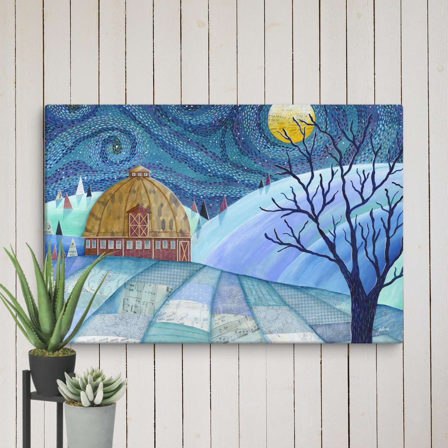 Dolce Notte sul Palouse Printed Canvas