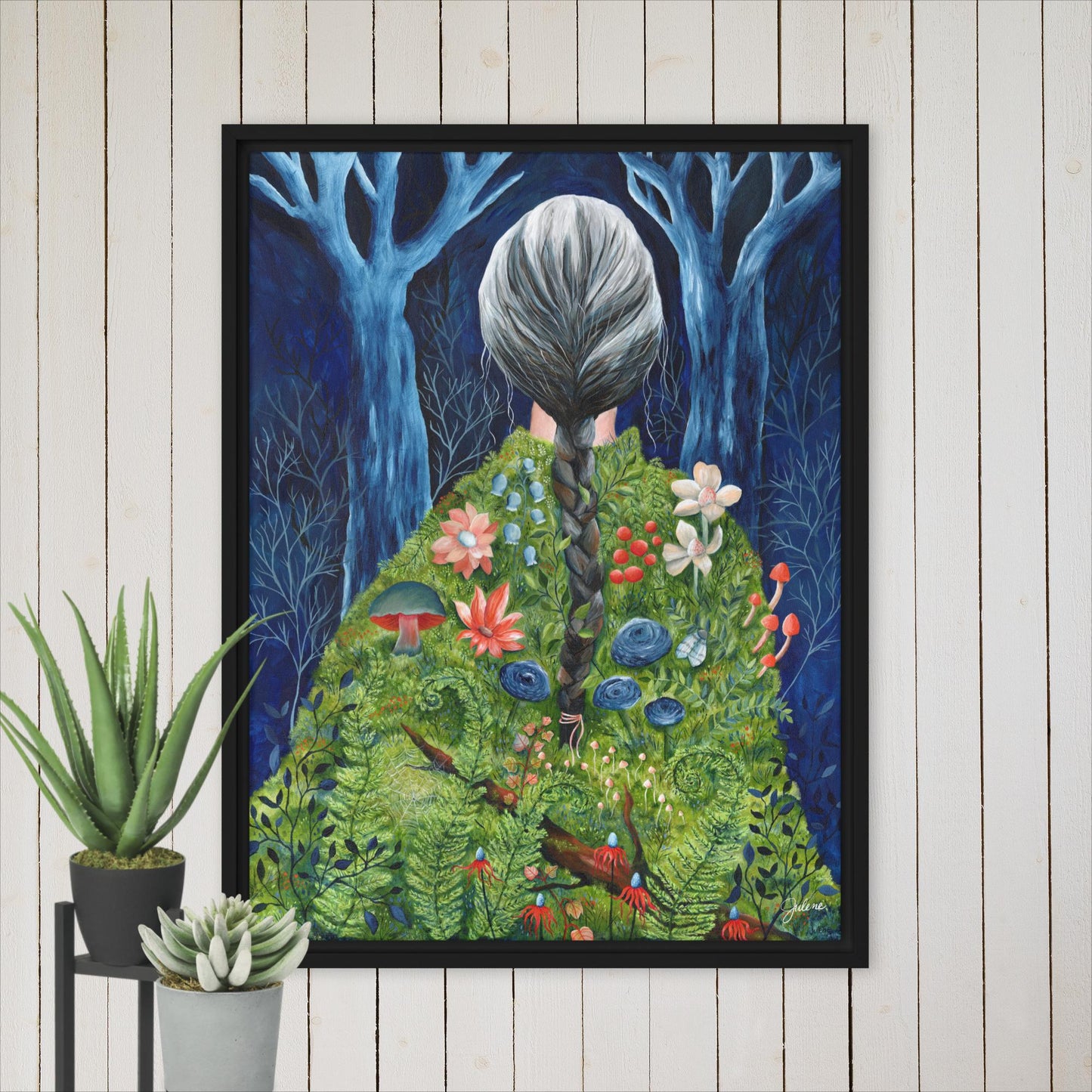 Sacred Circle of Seasons - framed printed canvas