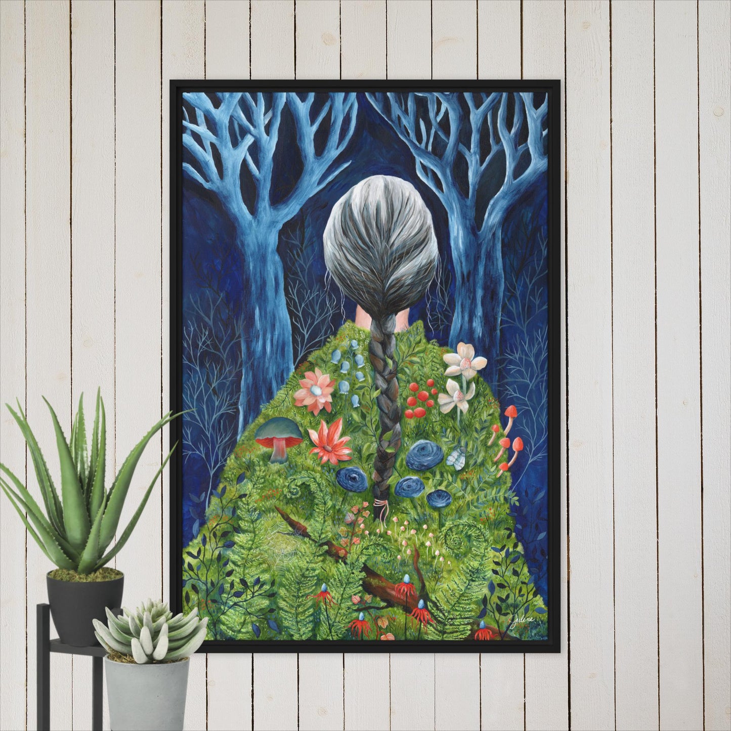 Sacred Circle of Seasons - framed printed canvas