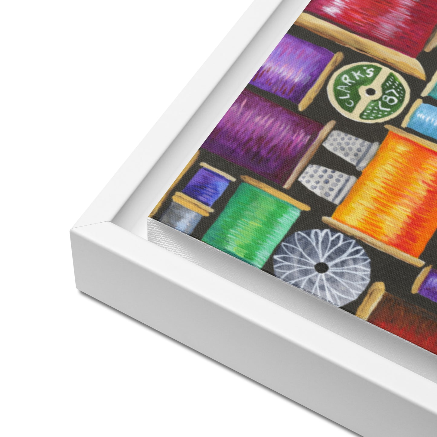 Spools of Thread - framed printed canvas