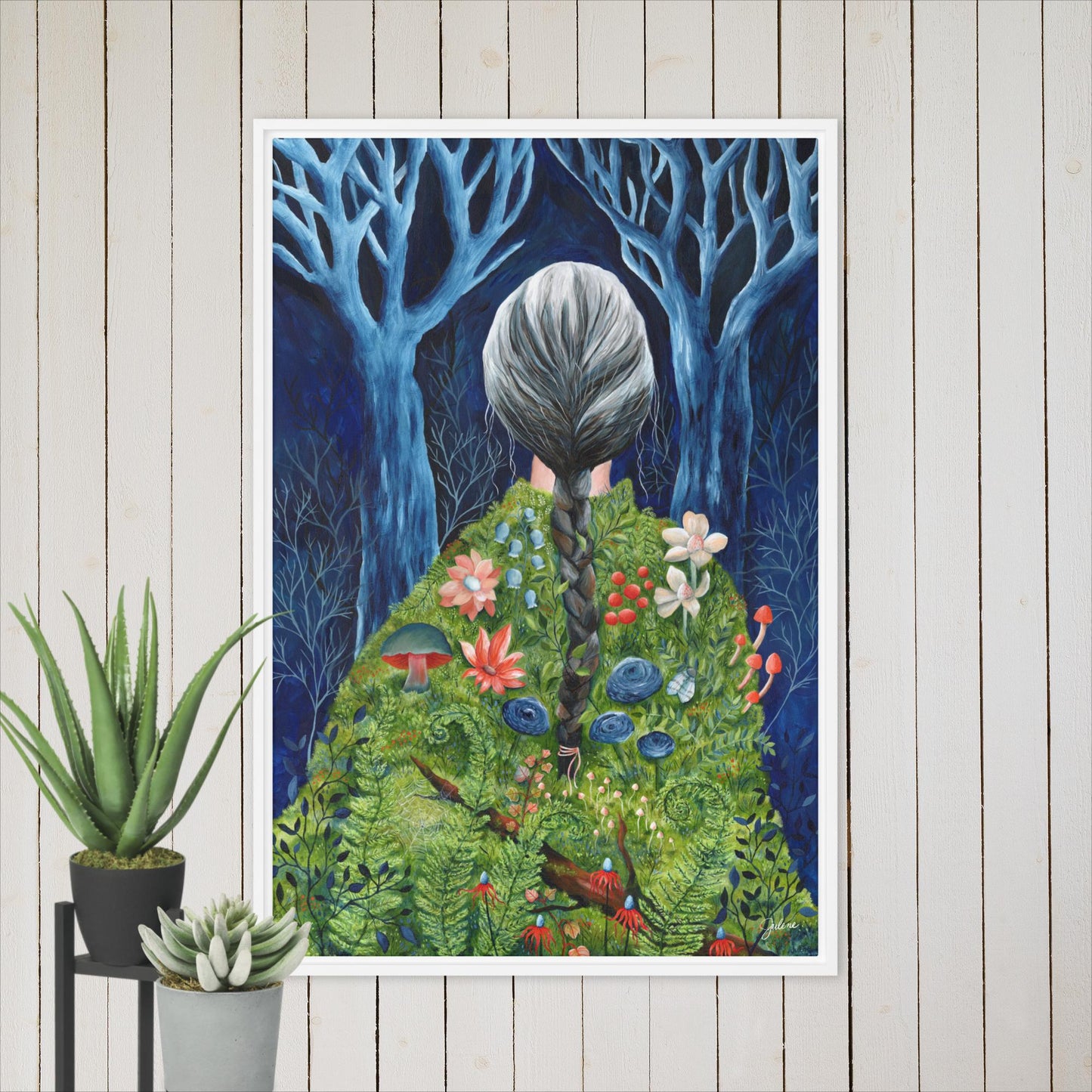 Sacred Circle of Seasons - framed printed canvas