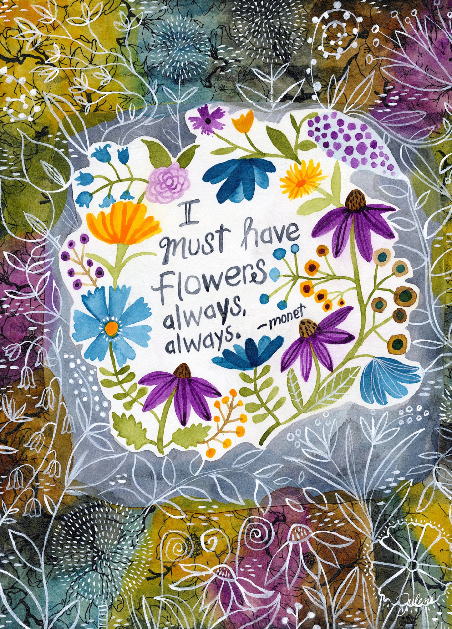 Always Flowers greeting card