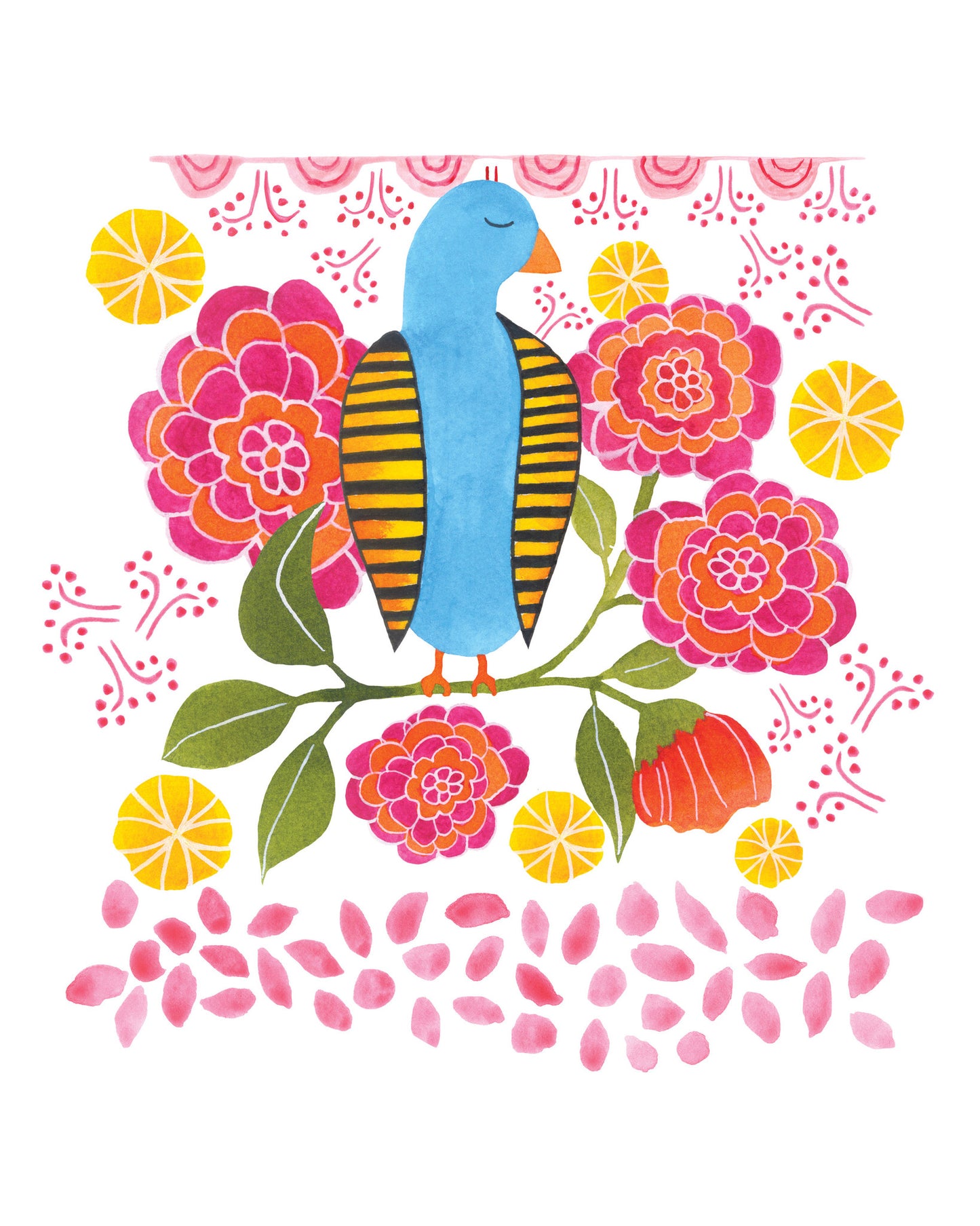 bashful bird print