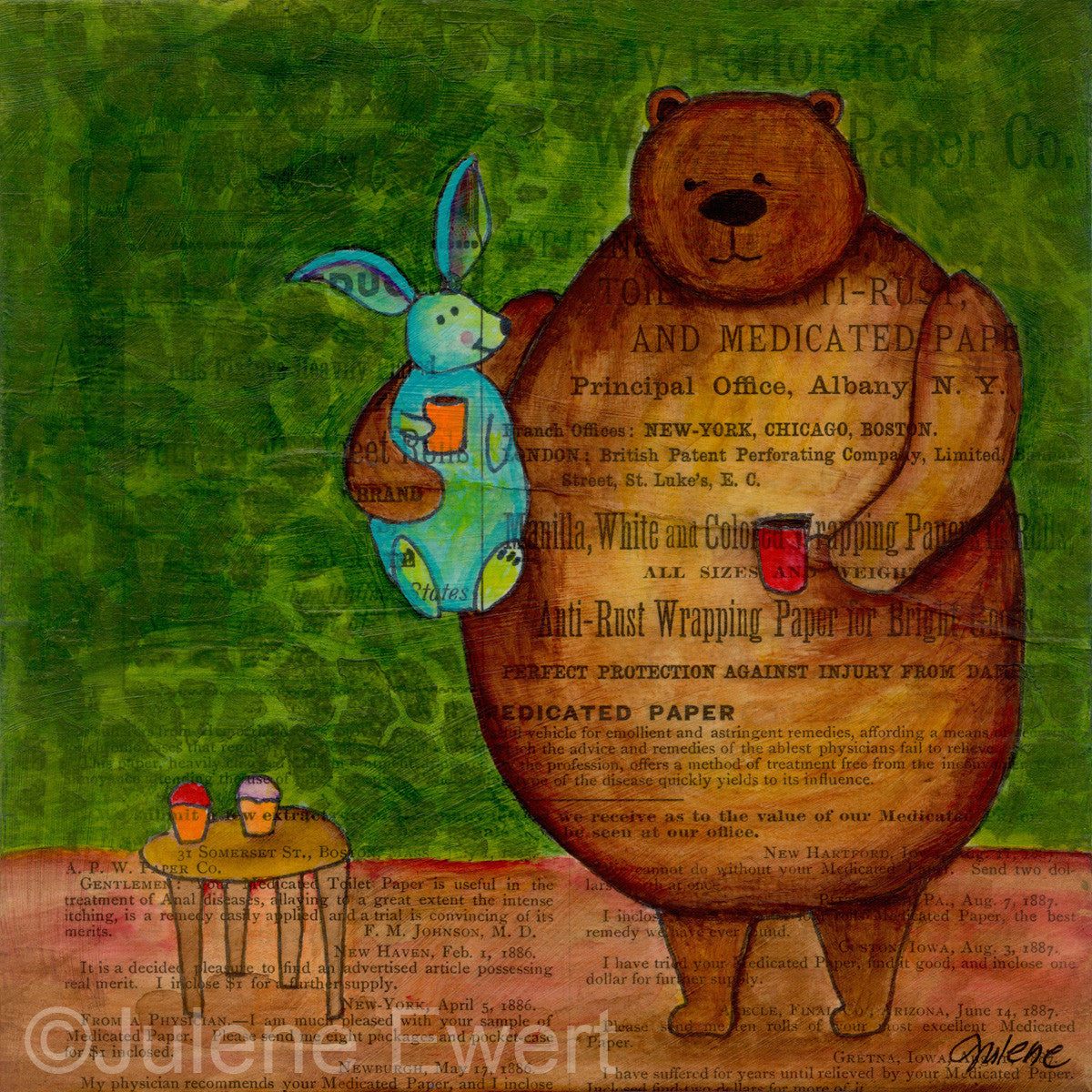 sharing a cup - Print