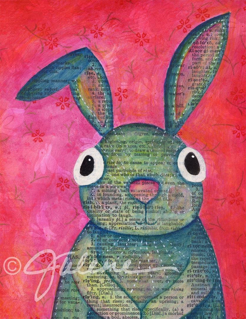 Blue Bunny print