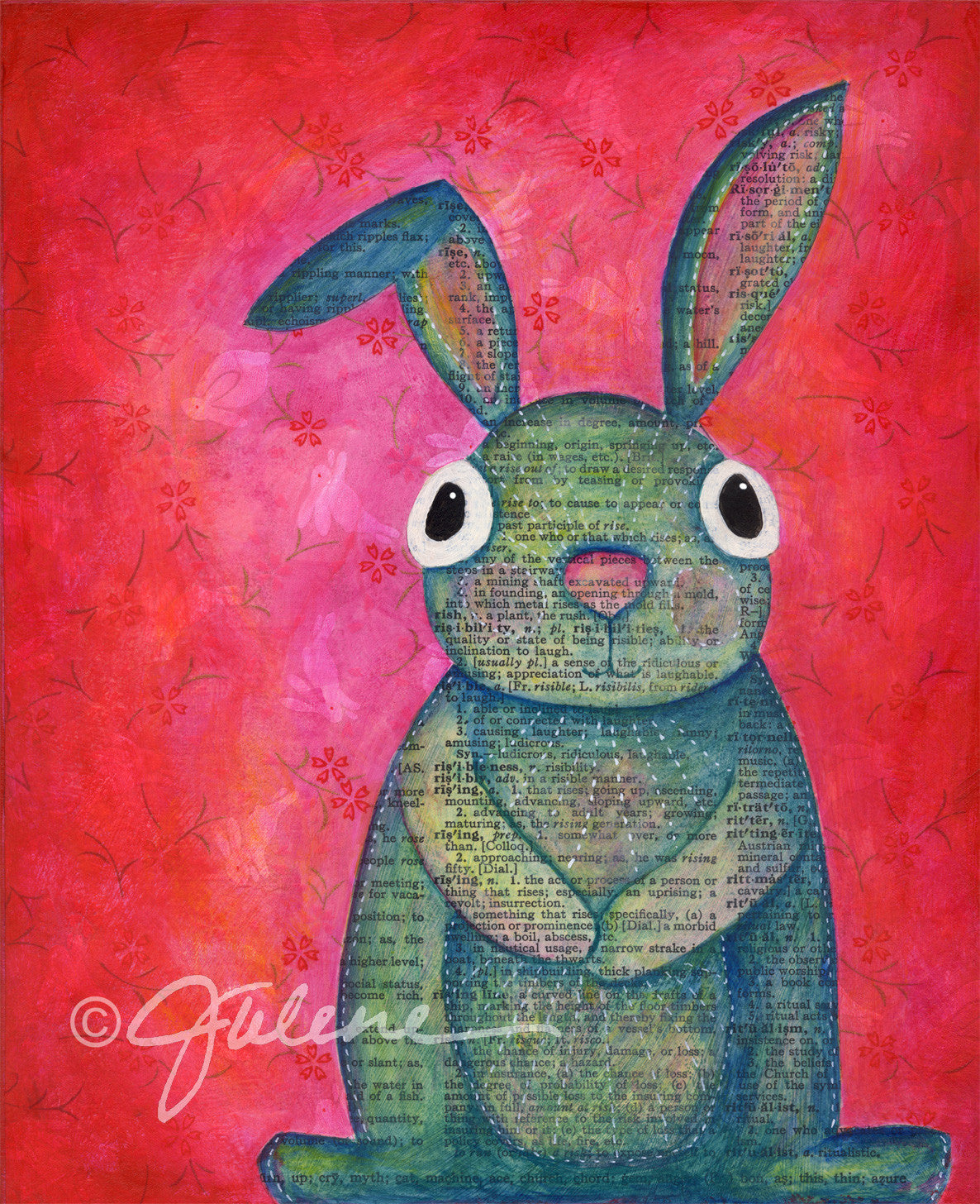 Blue Bunny print