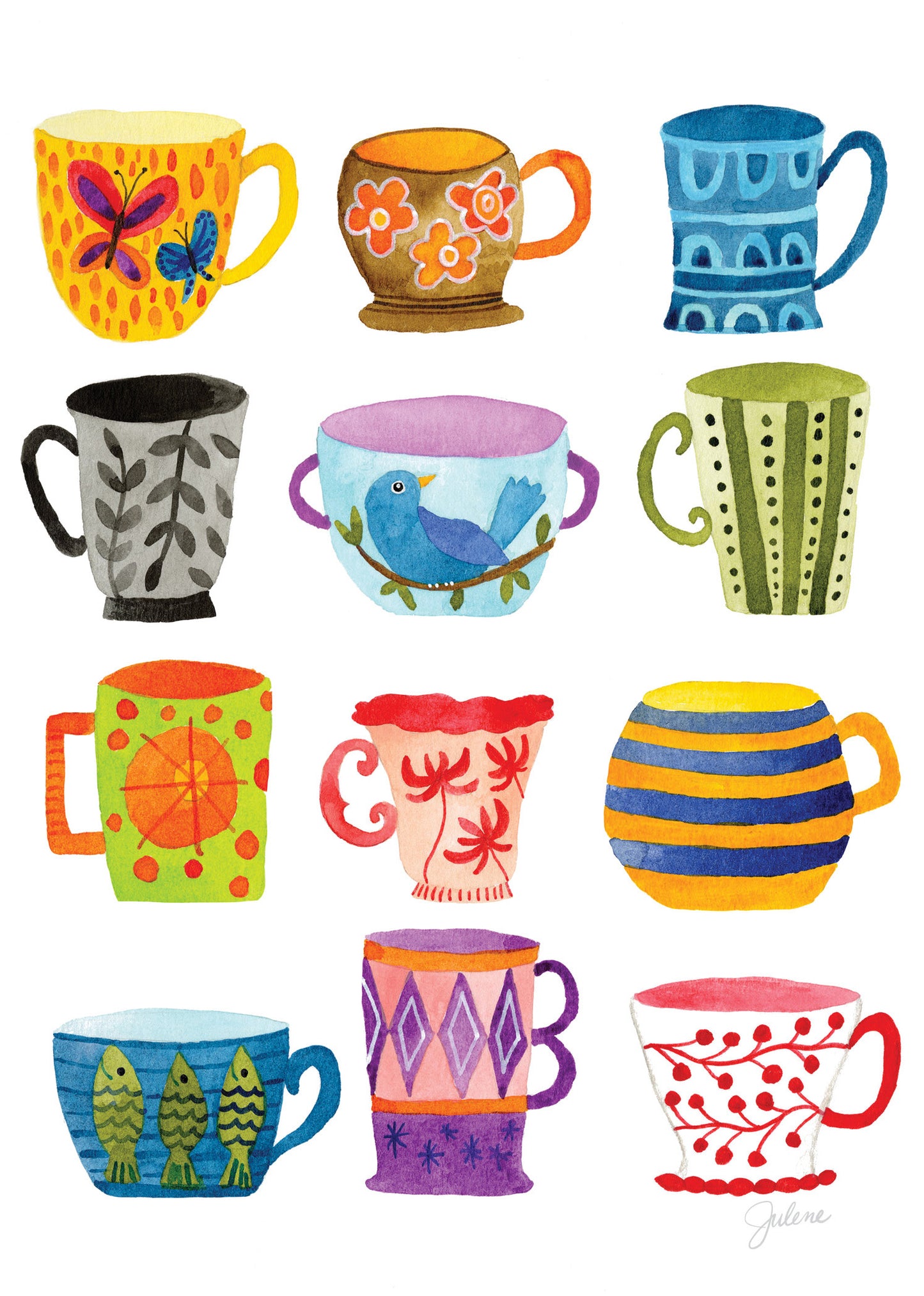 Amazing mugs of Love greeting card