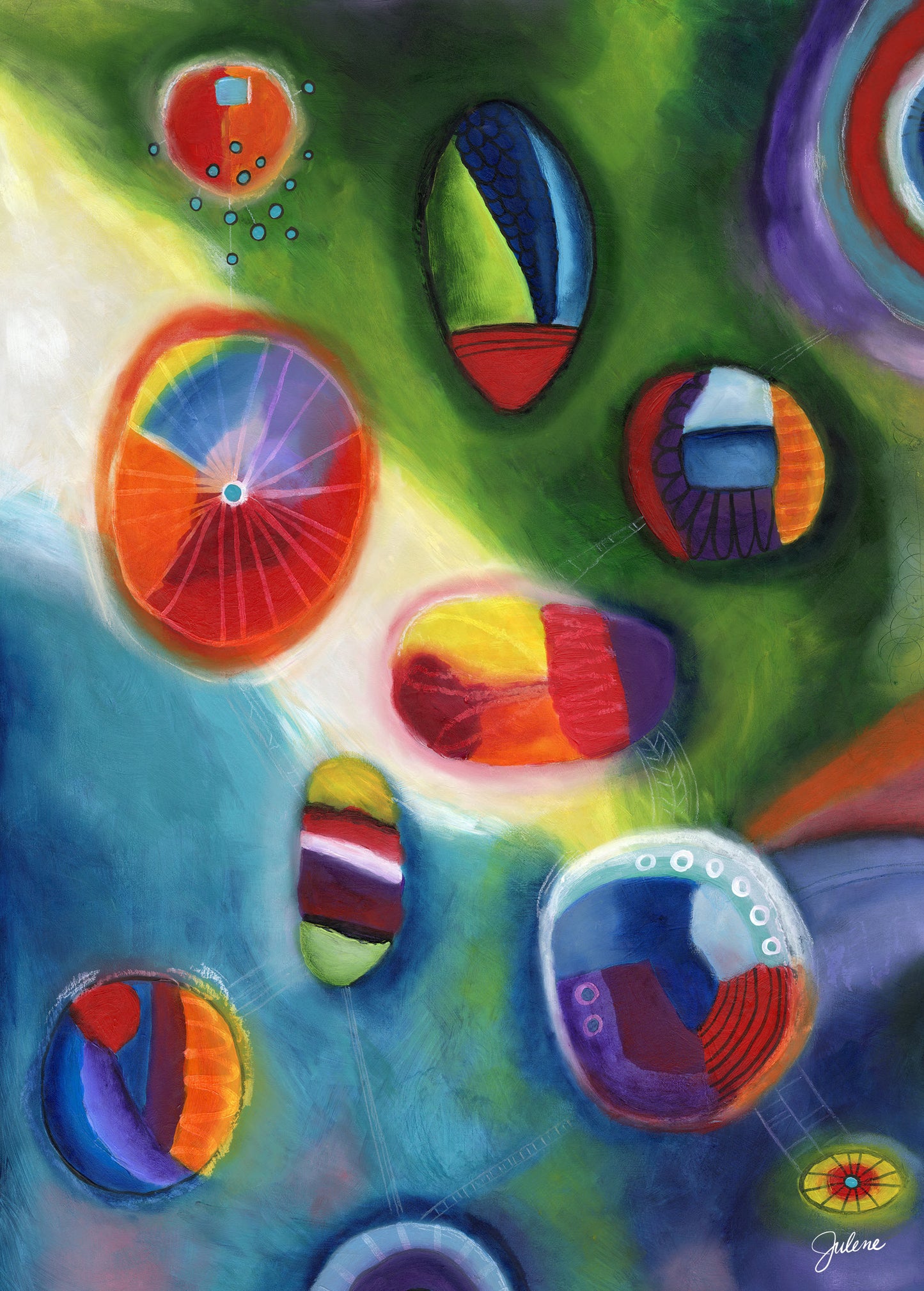 Floating greeting card