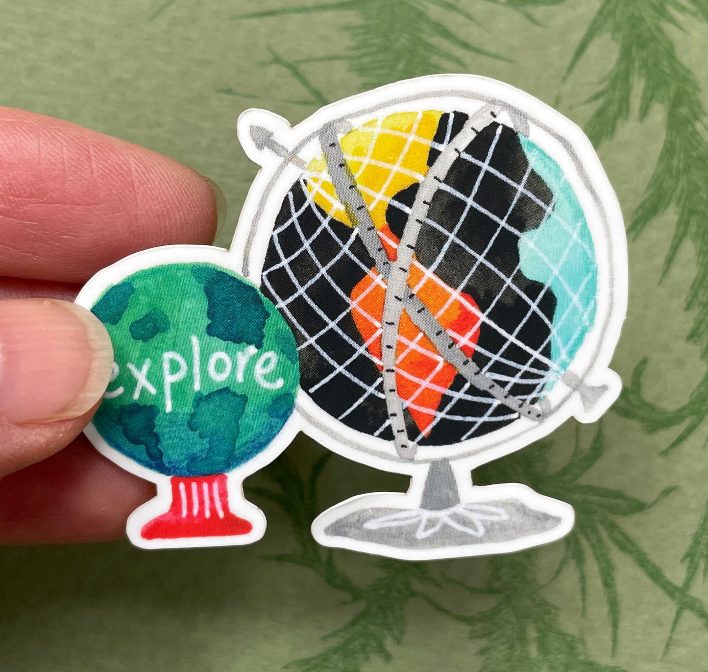 Vintage Globes Sticker