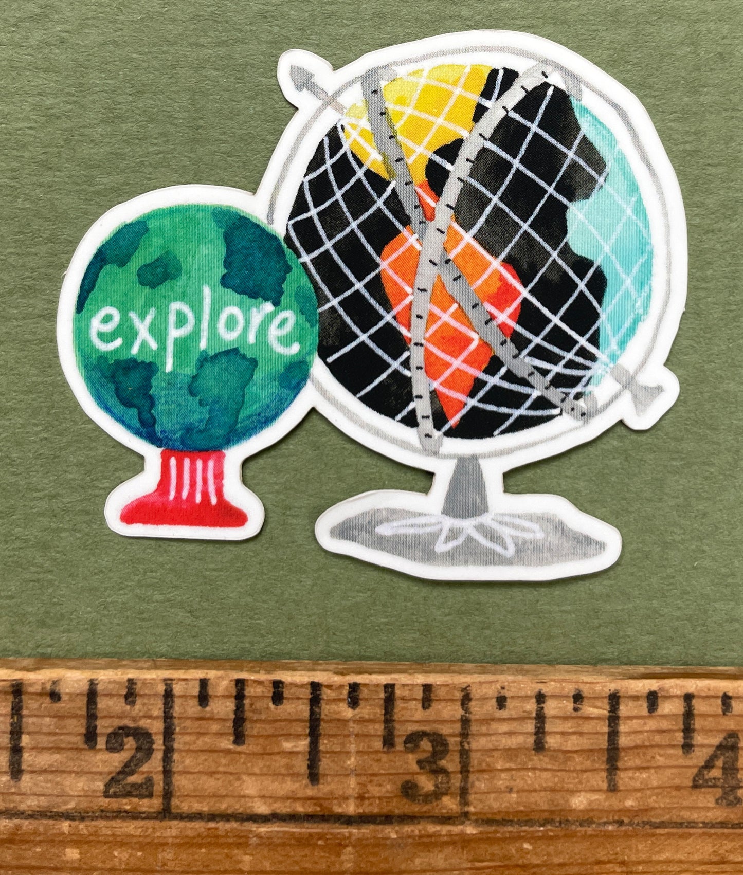 Vintage Globes Sticker