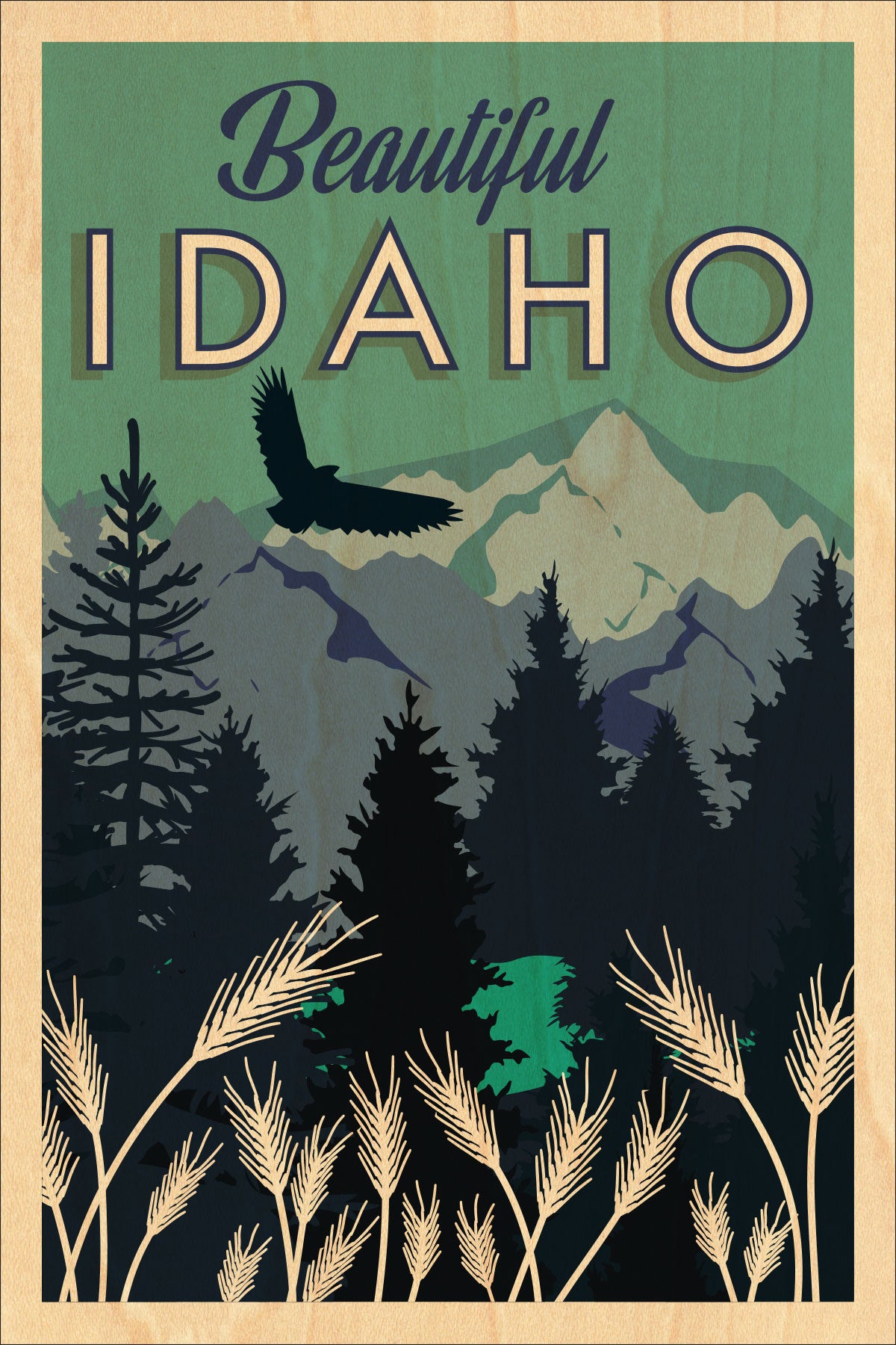 Idaho Wood Postcards