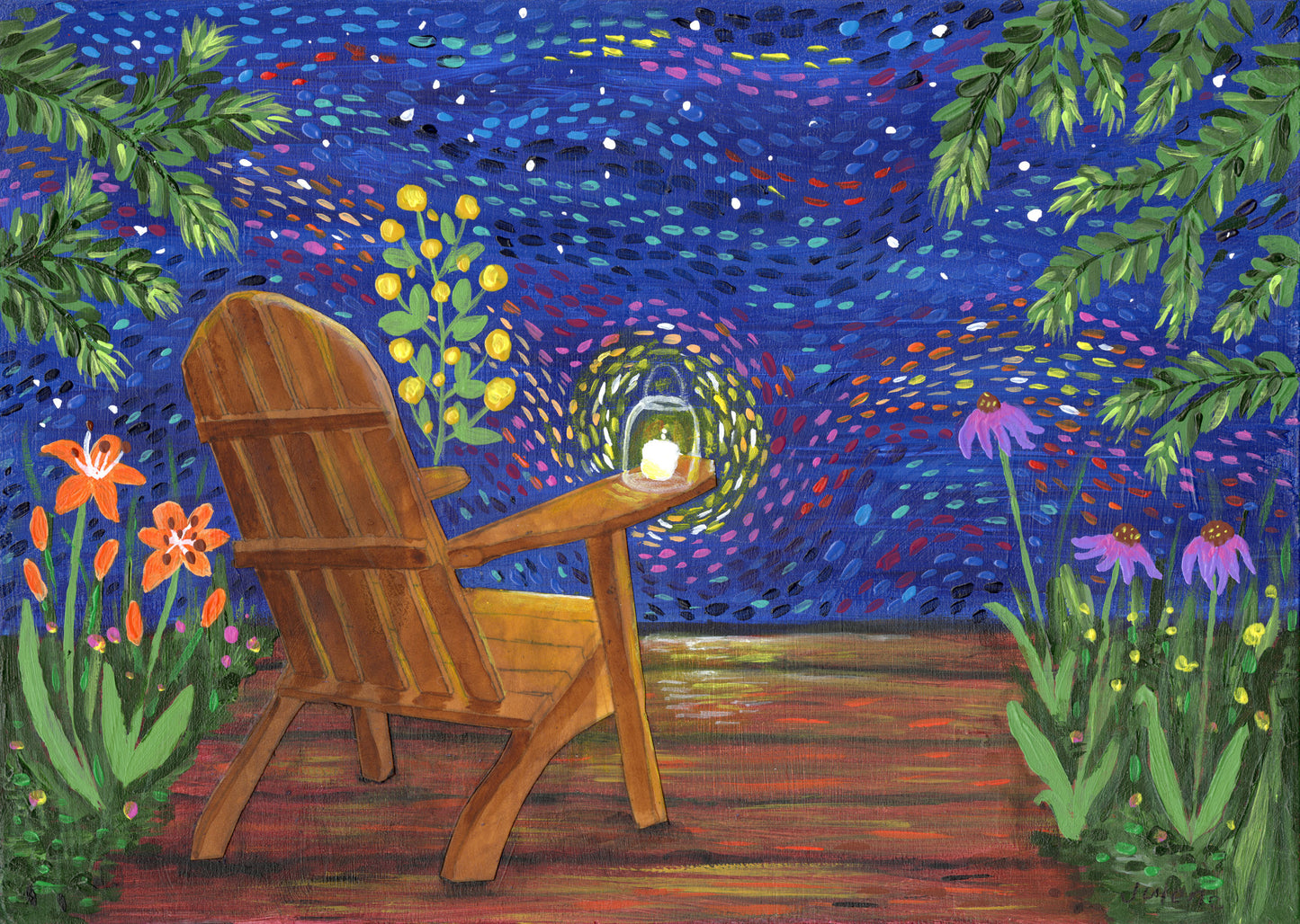 Night Garden - greeting card
