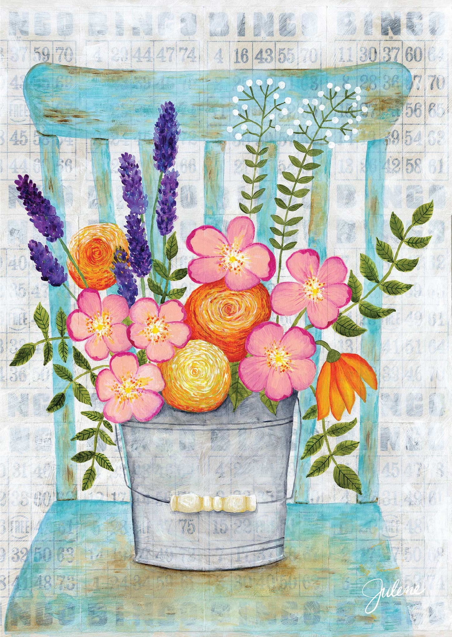 Wildflowers Chair greeting card