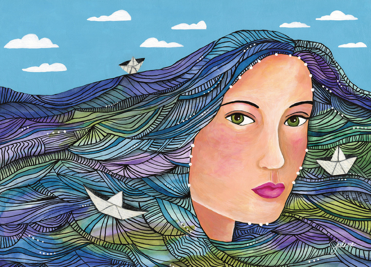 Trust the Waves greeting card