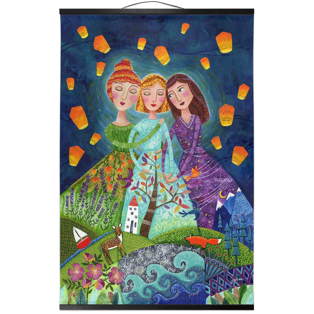 Unfolding Strength Hanging Canvas Banner