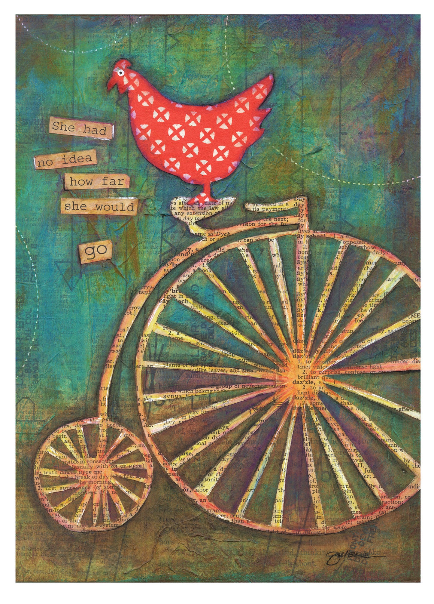 She had no idea how far she would go greeting card