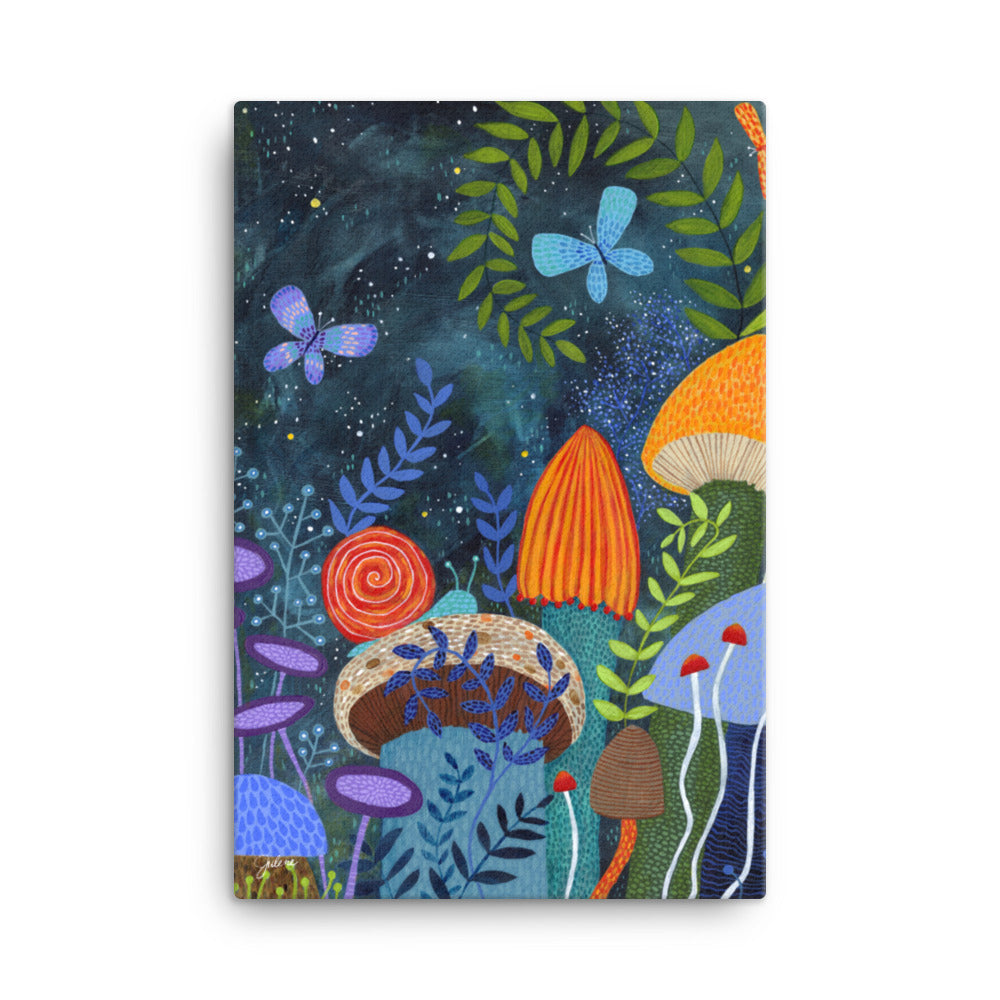 Magical Mushrooms Printed Canvas