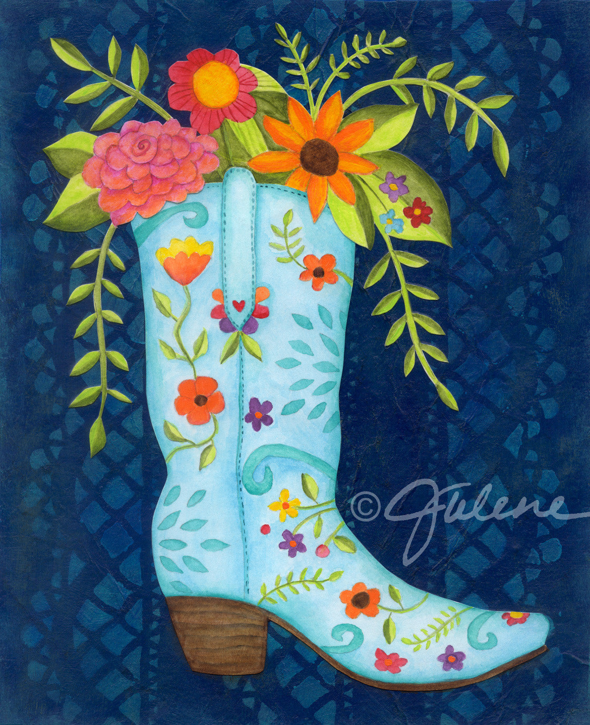 cowboy boots painting