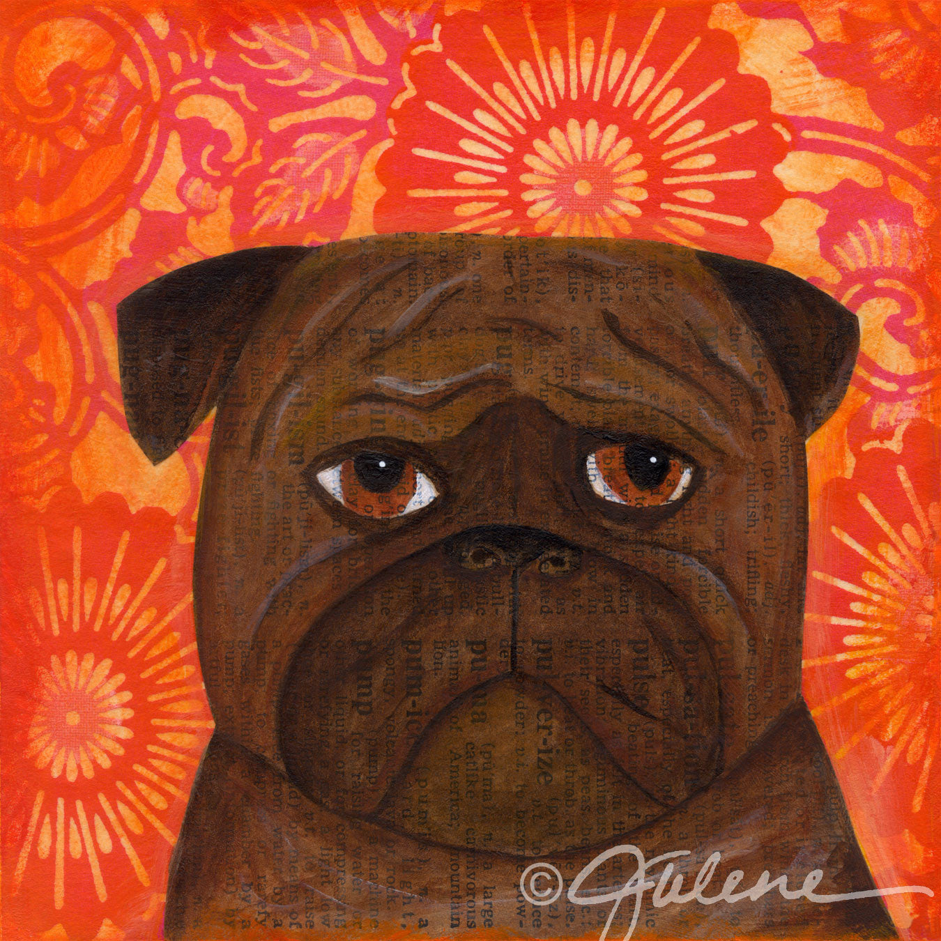 pug dog - Print