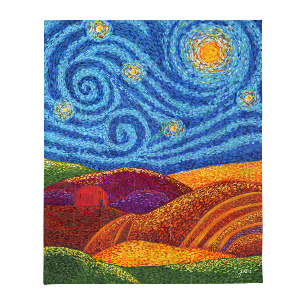 Grounding Hills Throw Blanket