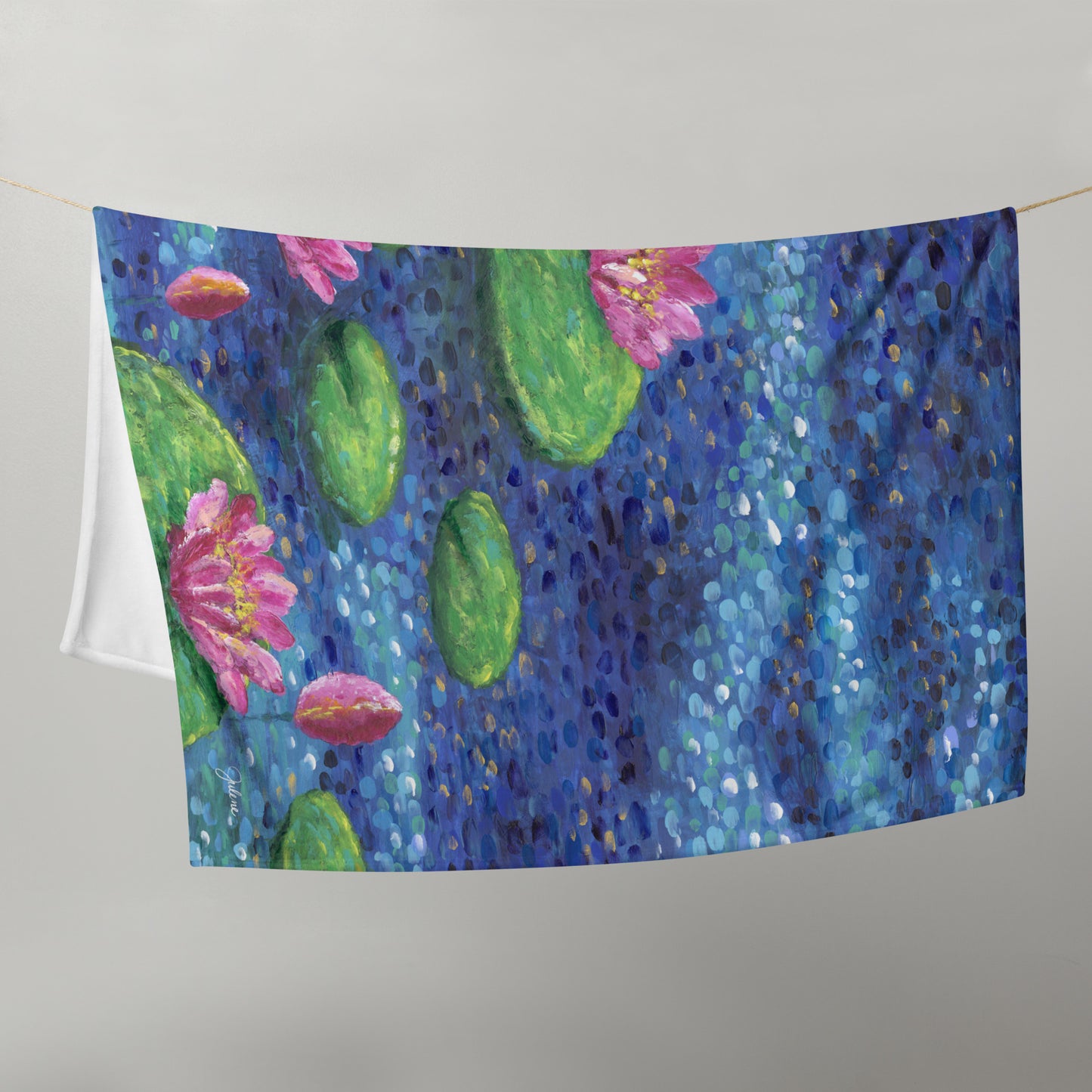 Waterlillies Throw Blanket