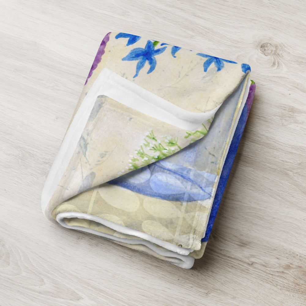 Spring Jars Throw Blanket