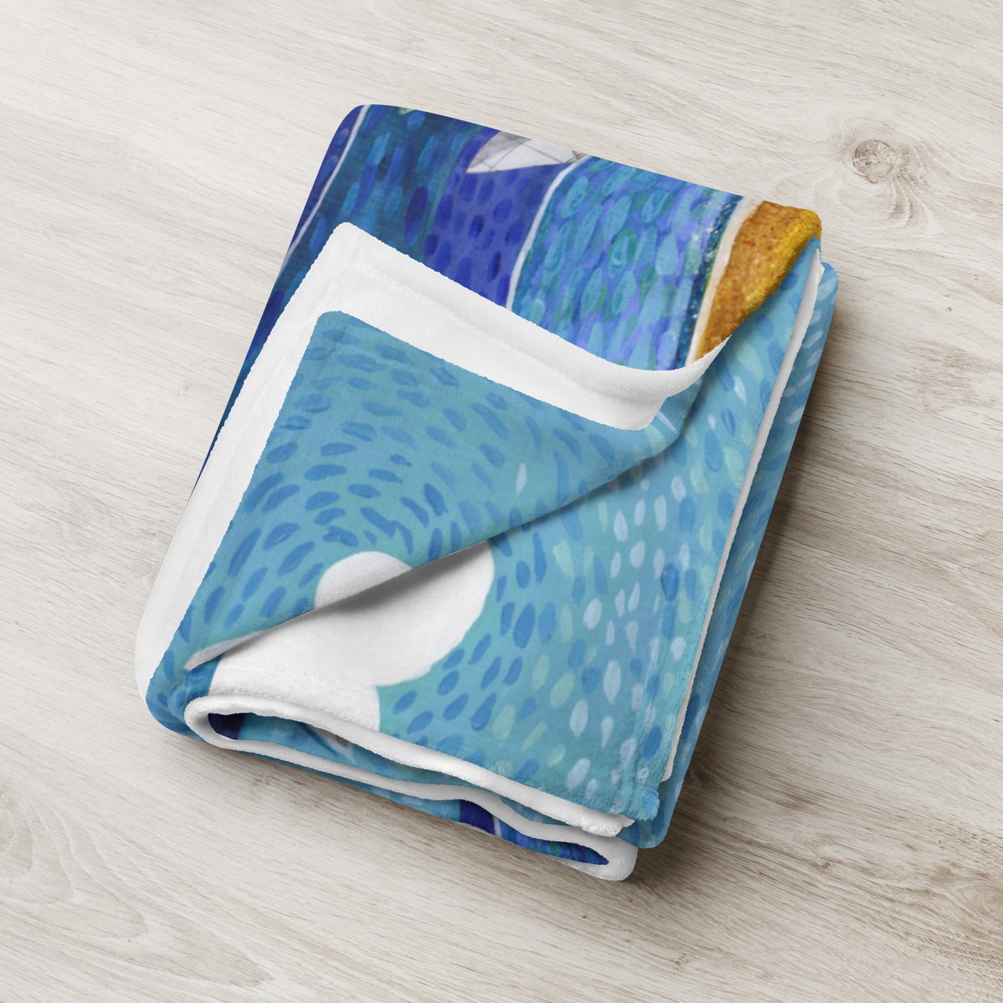 PAPER BOAT BEAR & SQUID THROW BLANKET