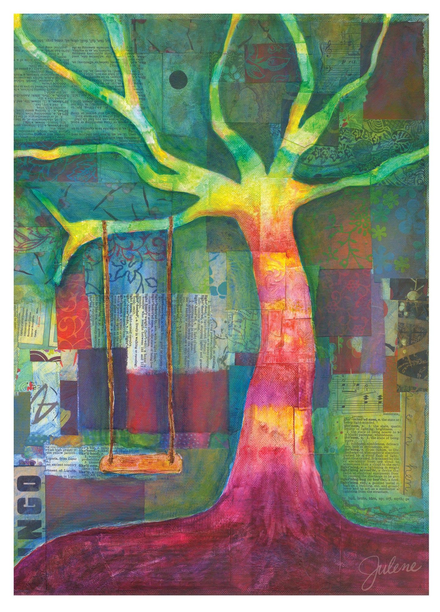Tree Swing greeting card