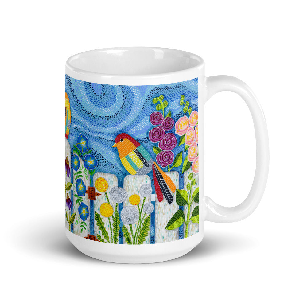 Birds on a Fence Mug