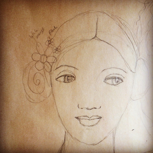 sketch to painting - butterfly girl
