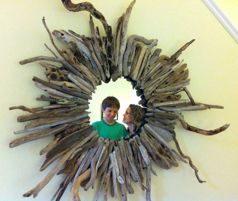 make a driftwood mirror