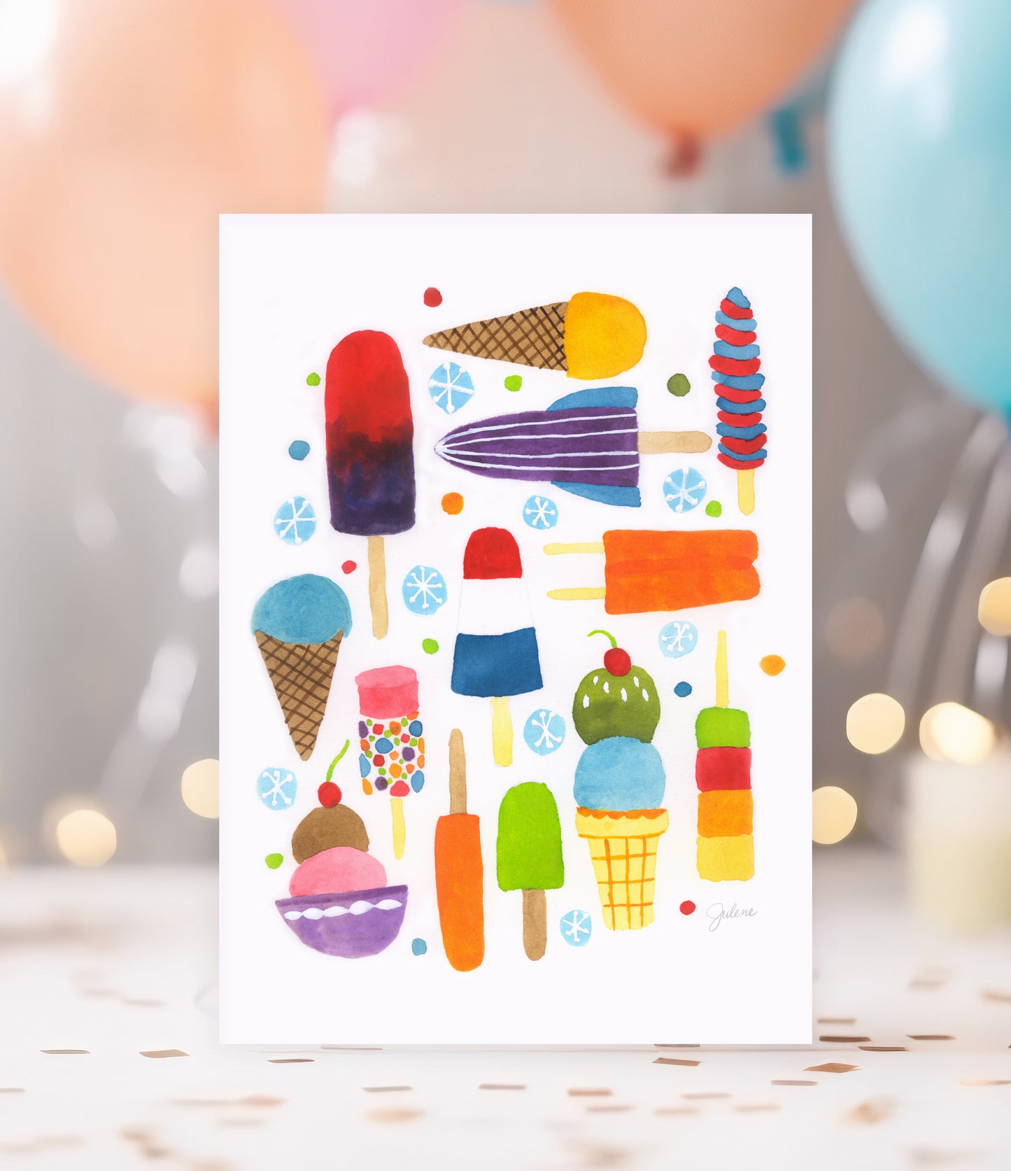 Popsicles greeting card