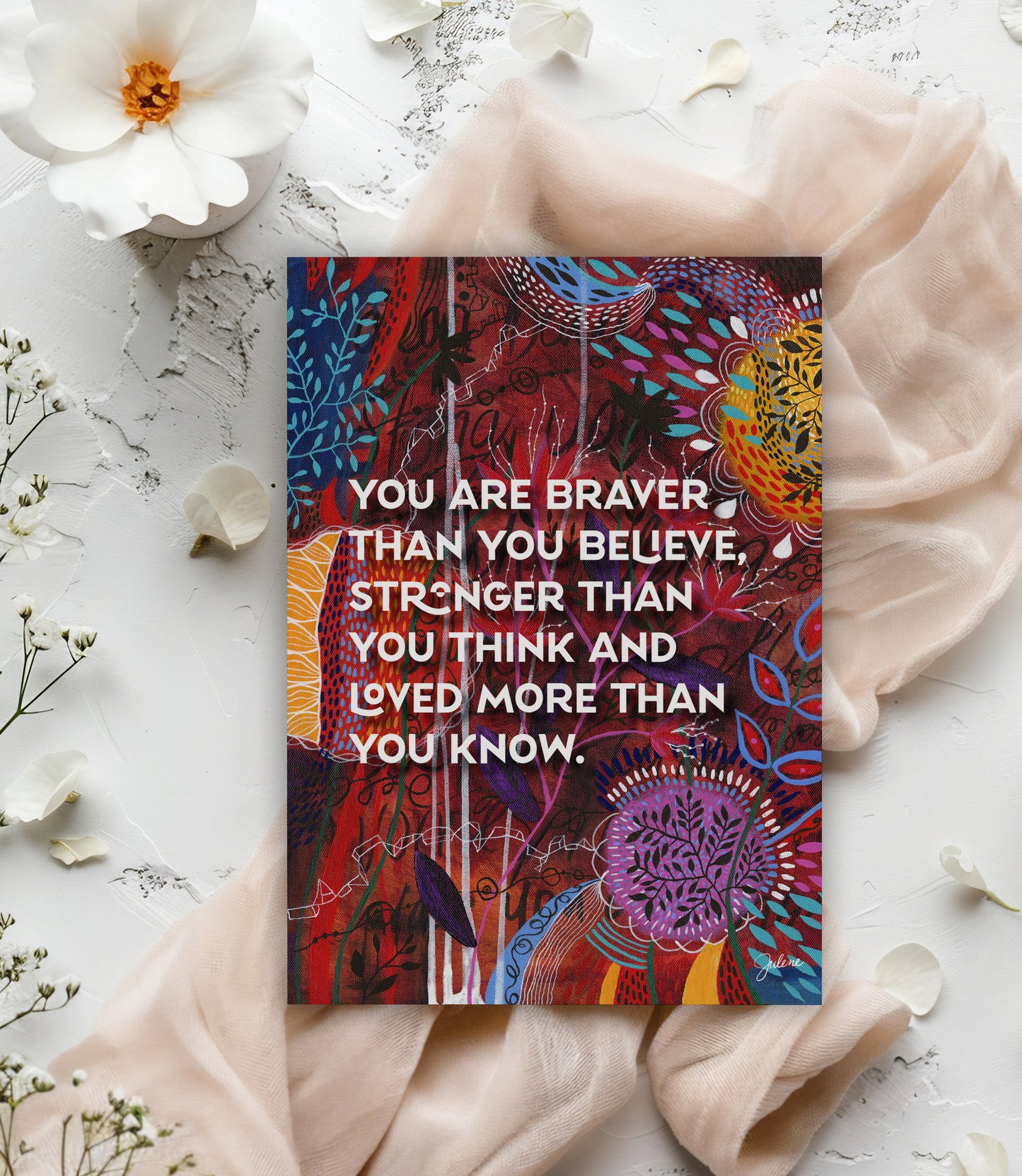 Braver Than You Believe greeting card