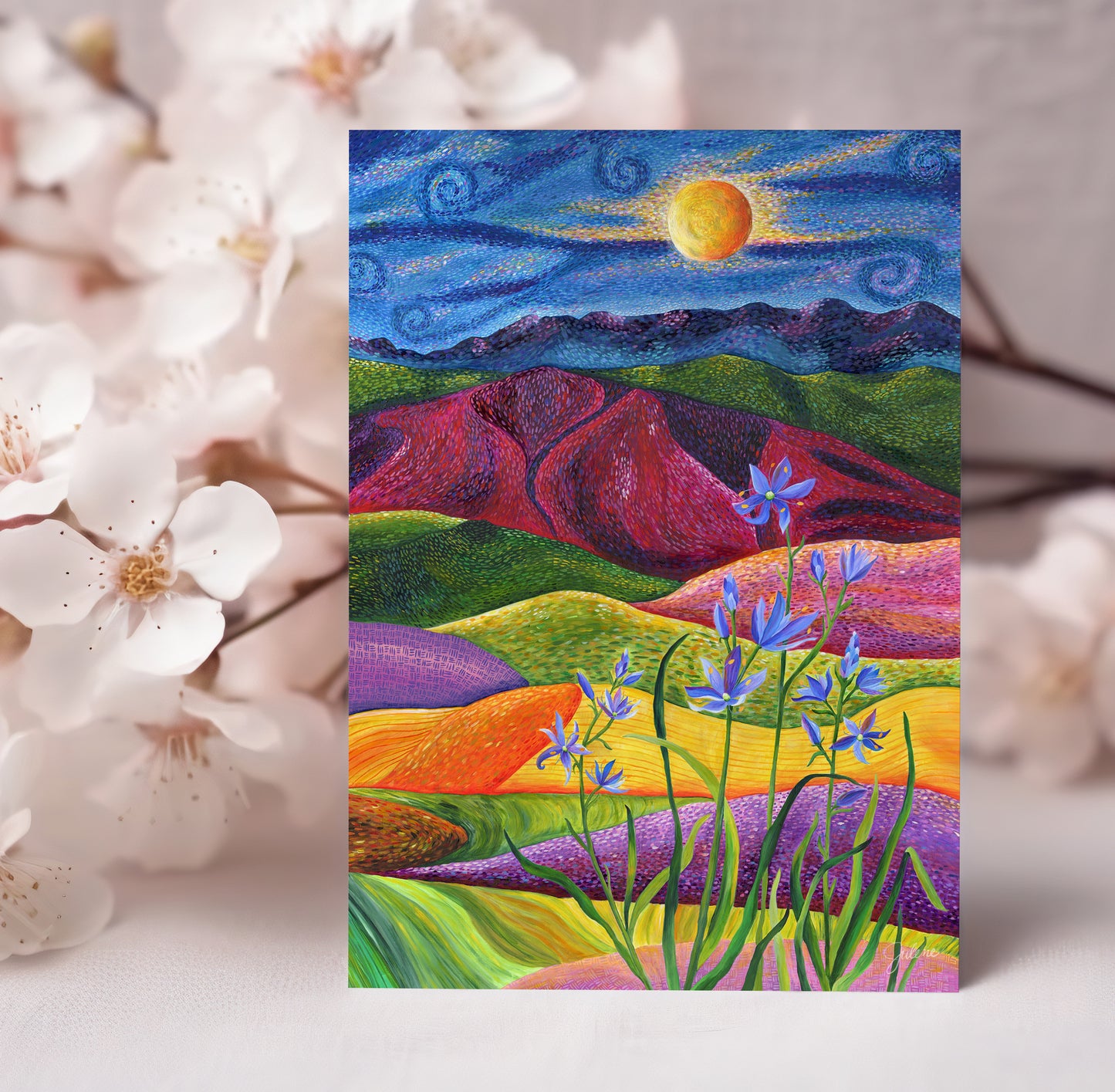 Camas Moonlight greeting card