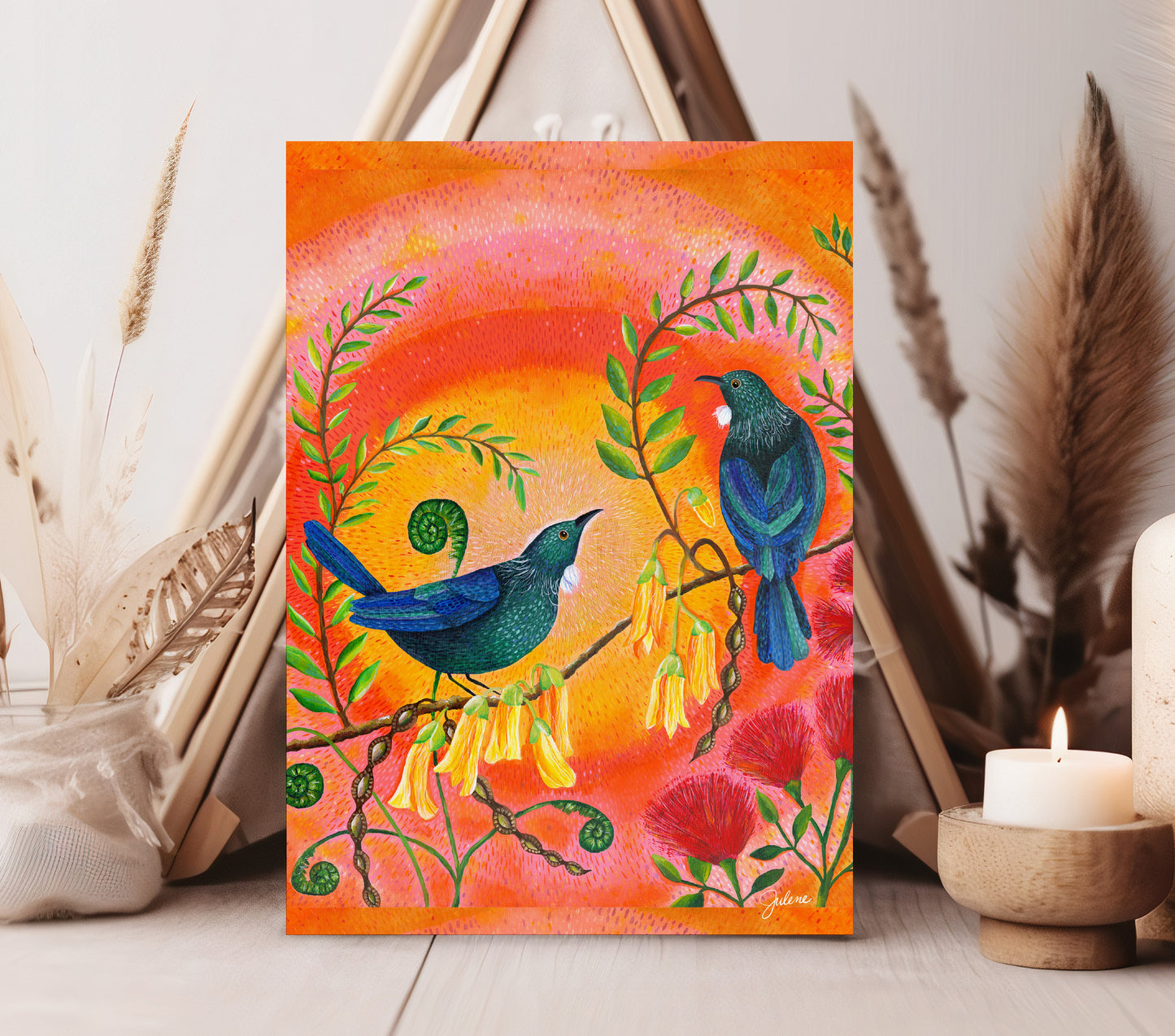 Tui Earth Song New Zealand greeting card