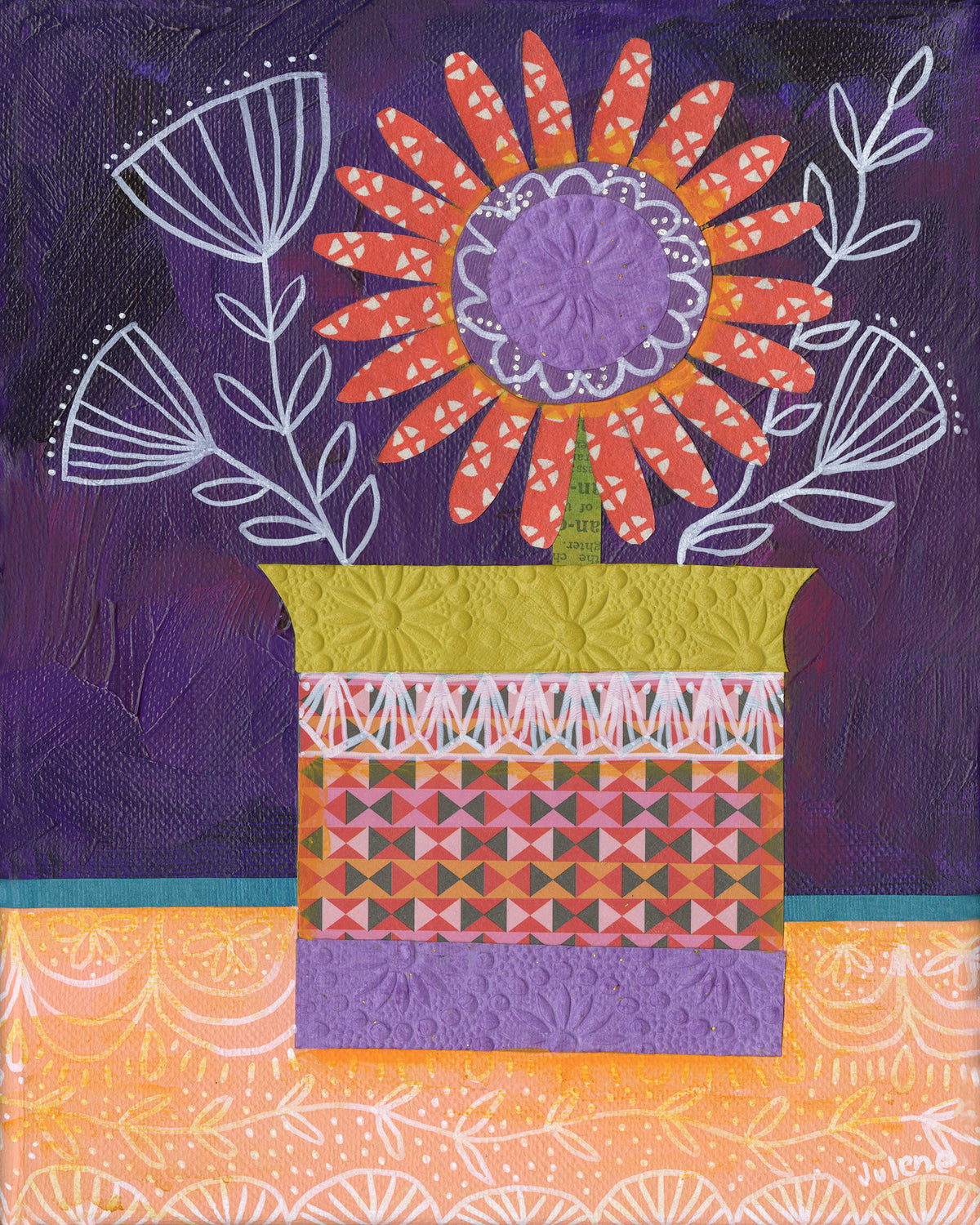 Purple Flowers - print