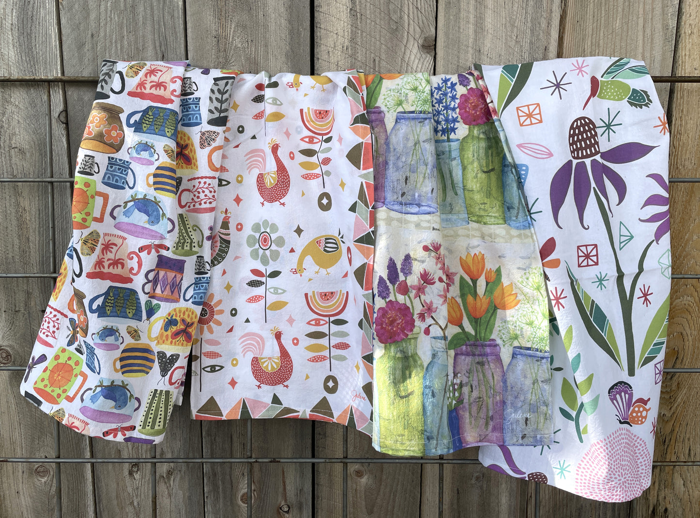 Spring Flowers & Jars Tea Towels