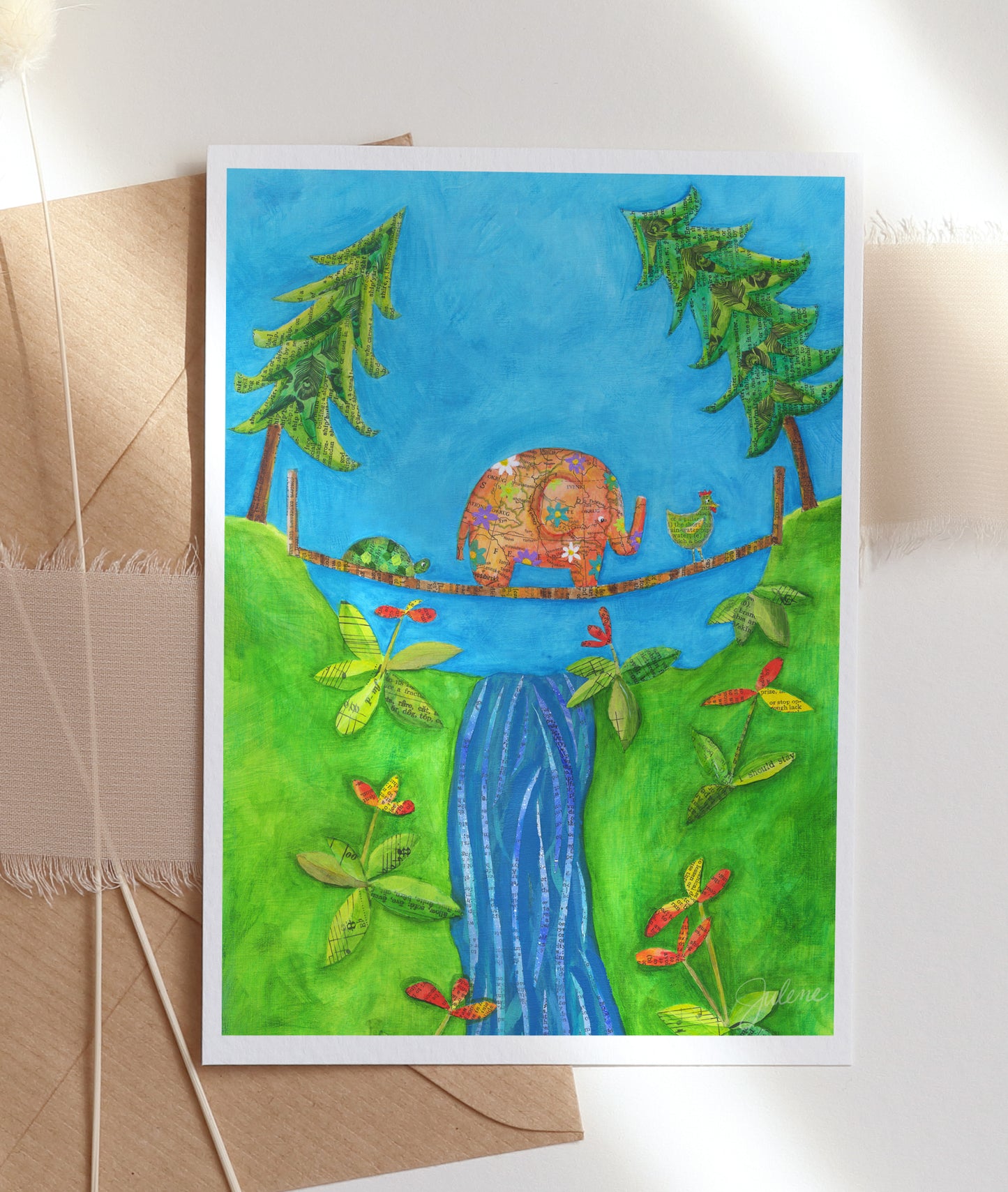 Friendship Bridge greeting card