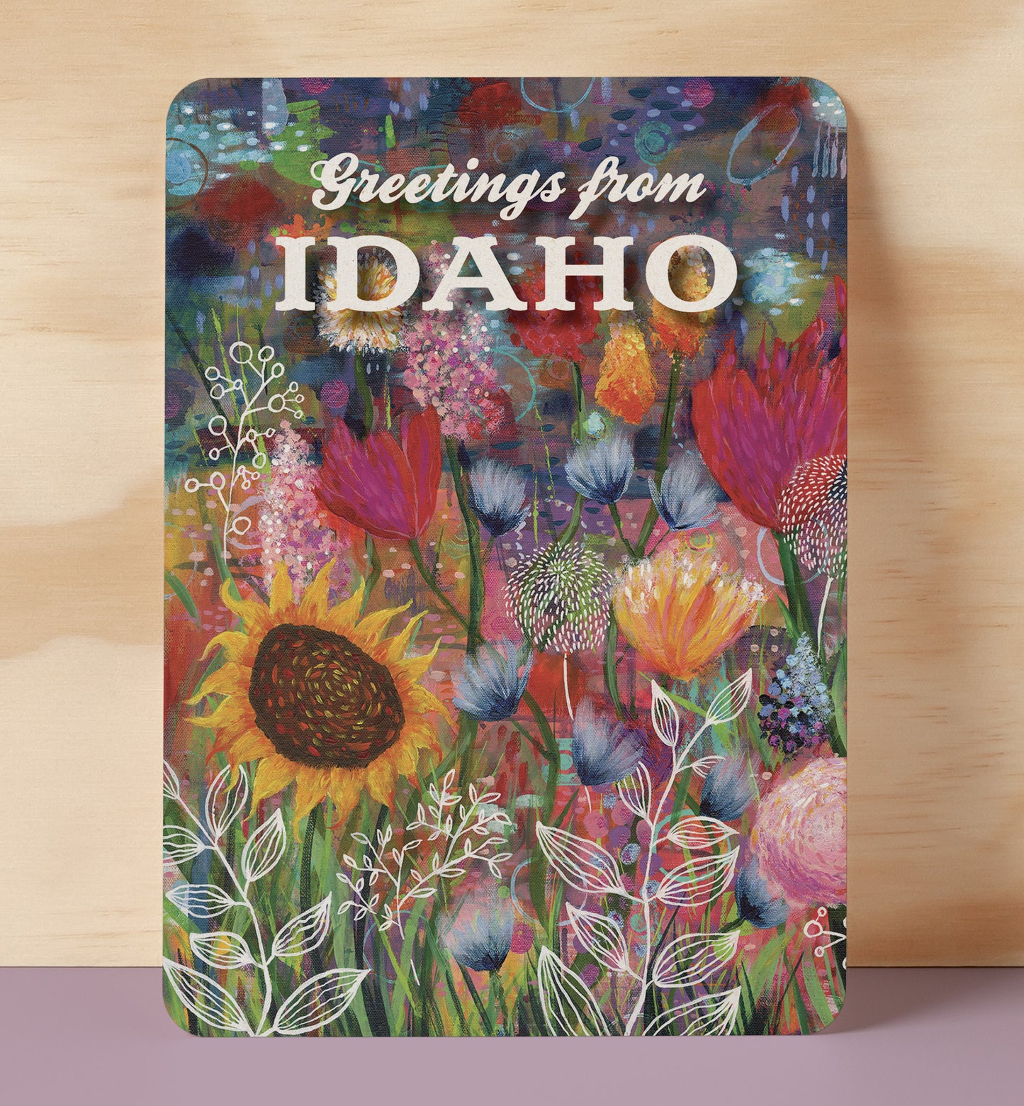 Flourish Greeting from Idaho - postcard