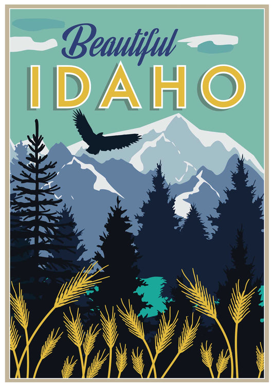 Beautiful Idaho - paper postcard