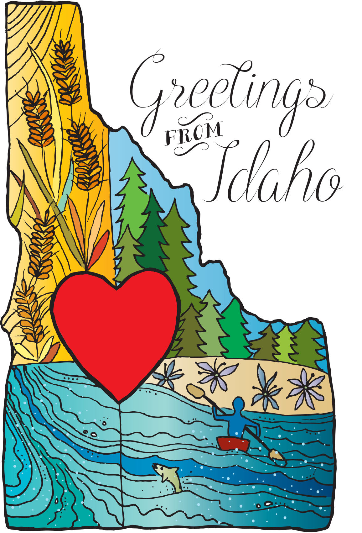 Greetings from Idaho - postcard
