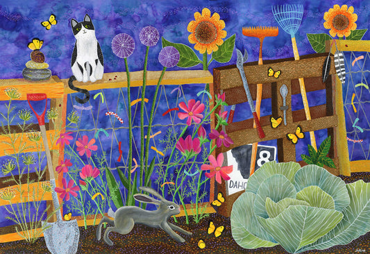 My Sister's Garden- postcard