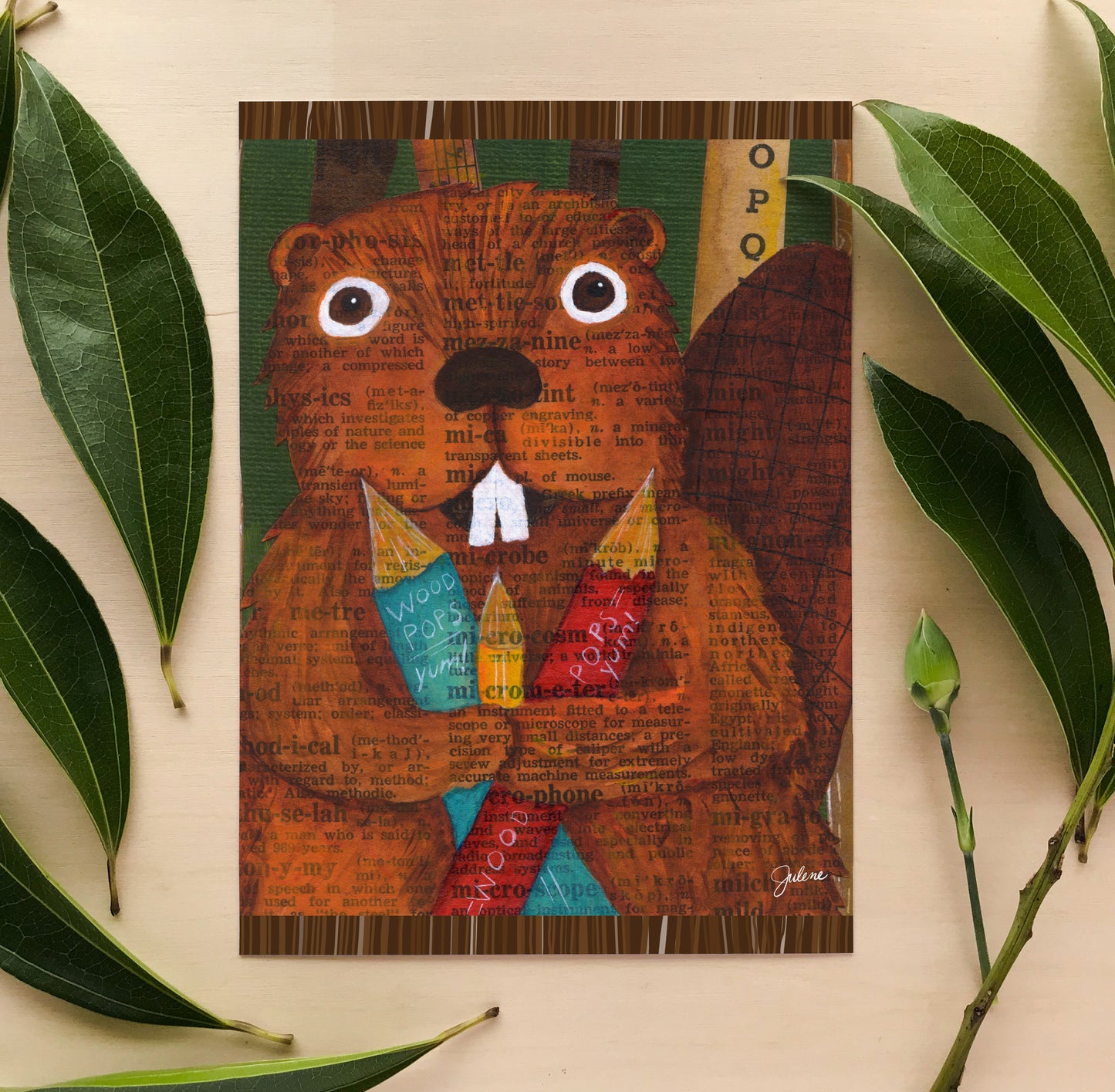 Jerry the Beaver greeting card