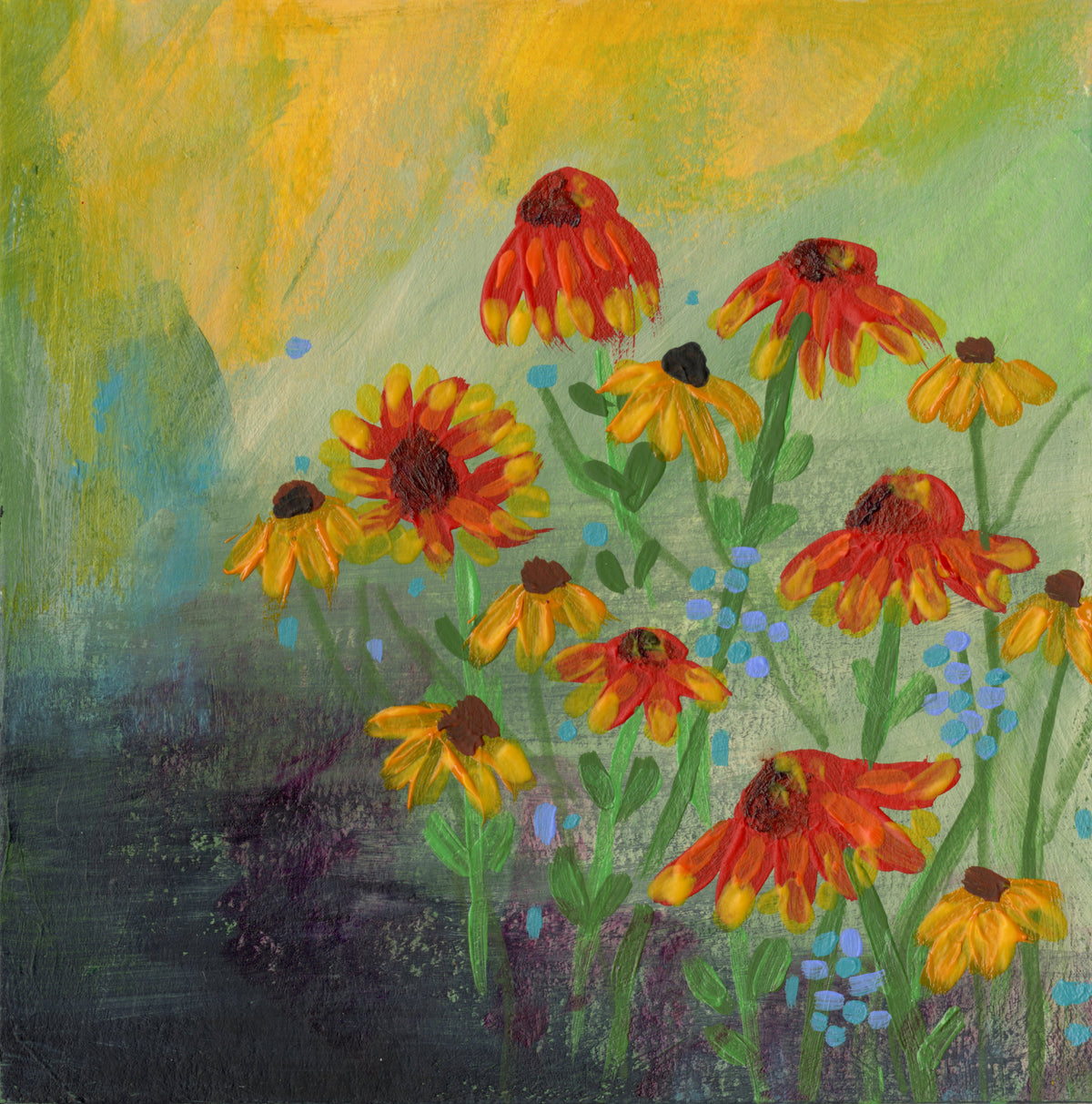 Indian Blanket Flowers - print
