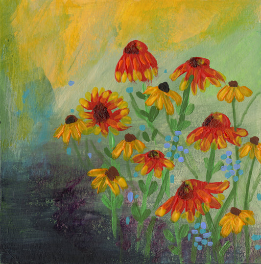 Indian Blanket Flowers - print