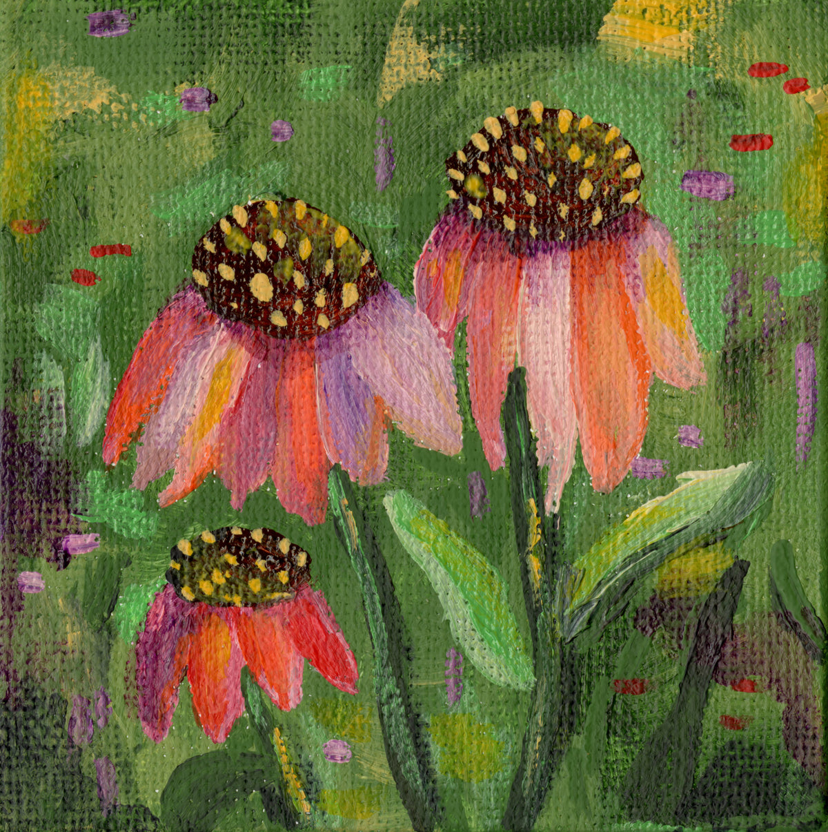 Sunset Coneflowers - print